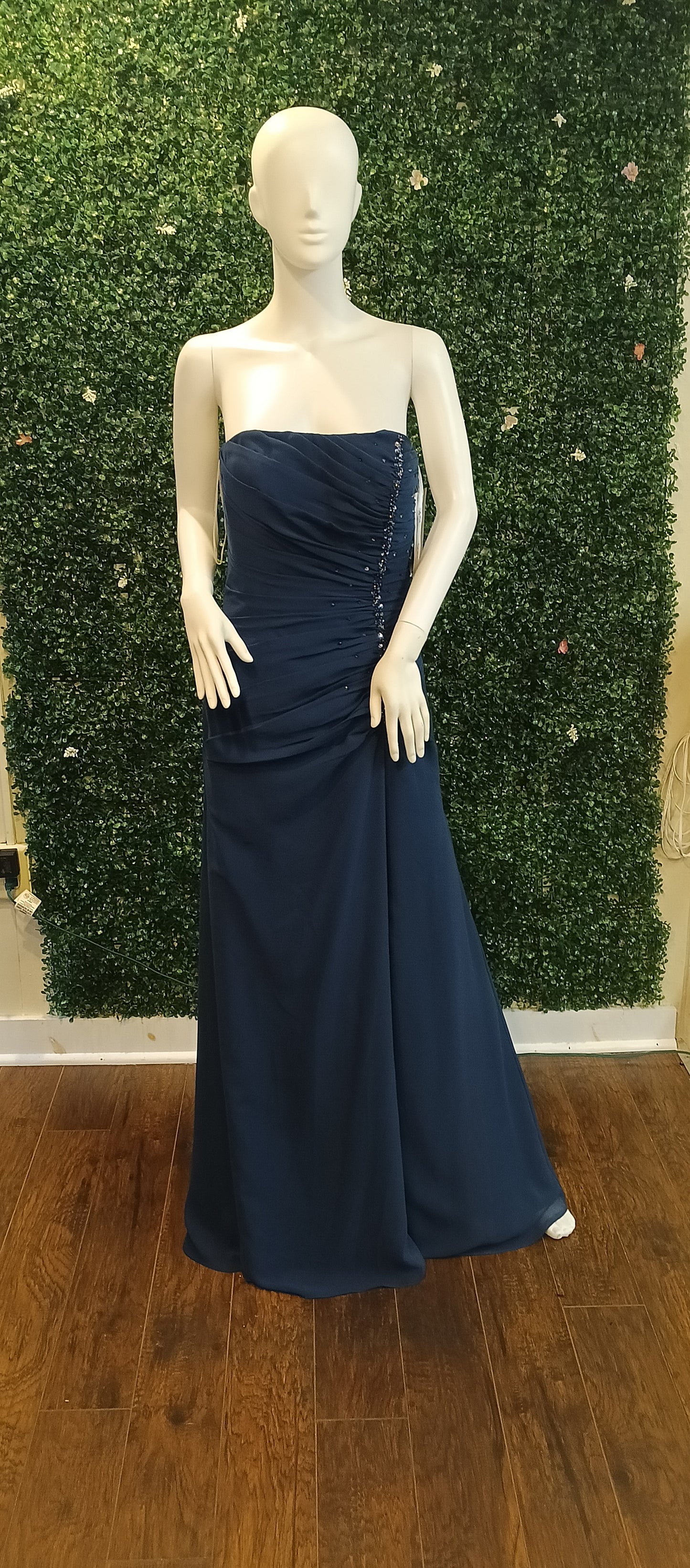 Pretty maids Navy Blue chiffon formal dress