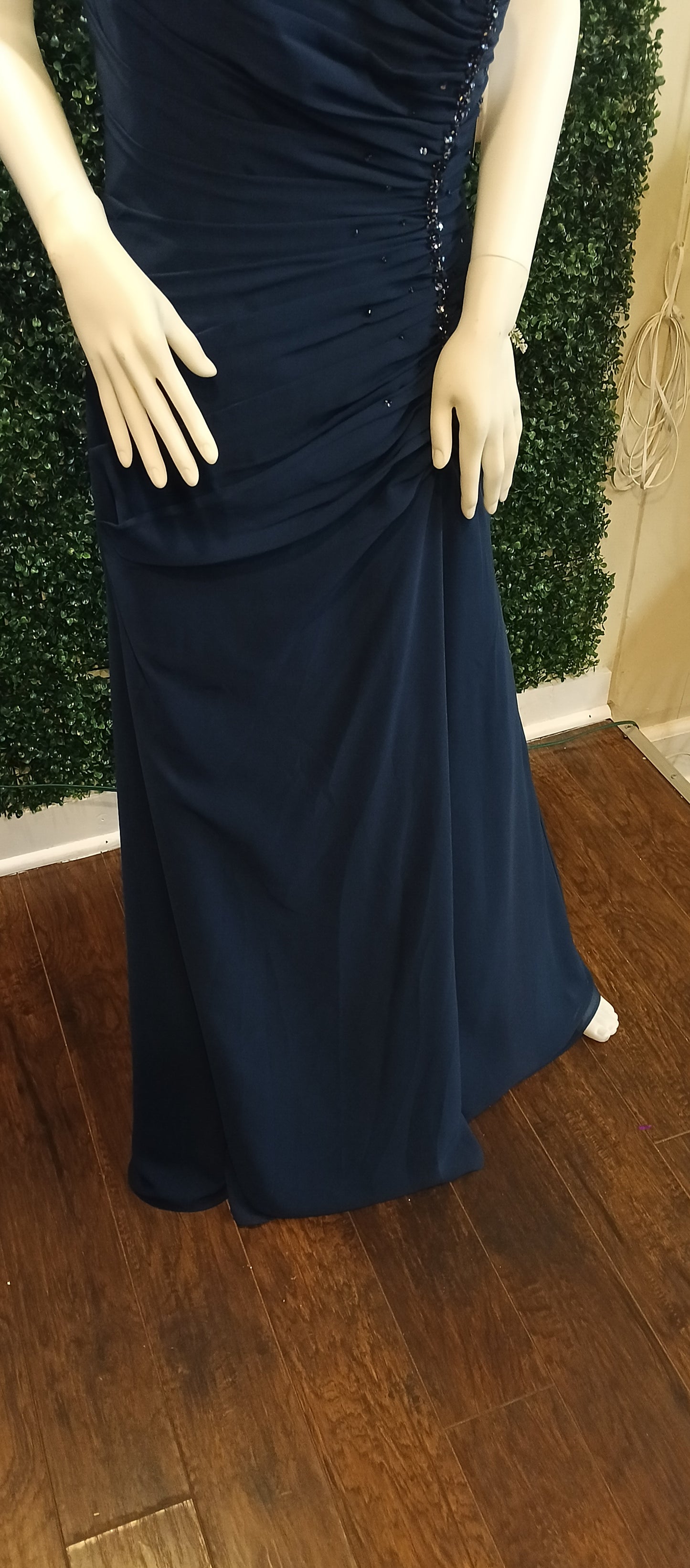 Pretty maids Navy Blue chiffon formal dress