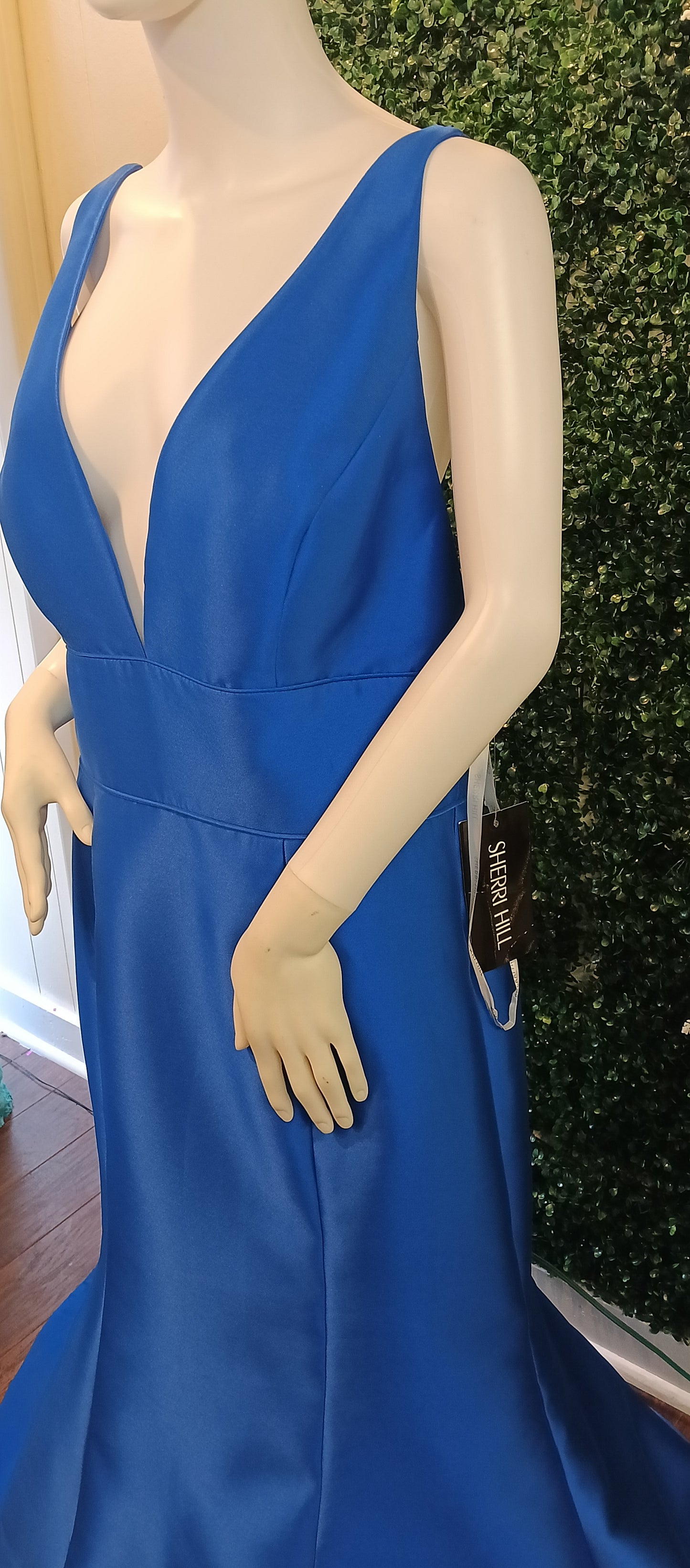 Sherri Hill A-line royal blue mermaid prom dress
