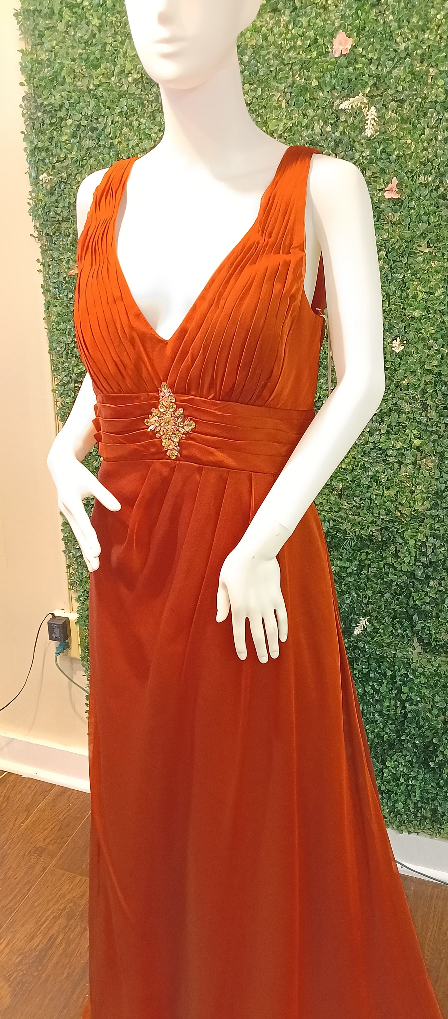 Liz fields burnt orange formal dress