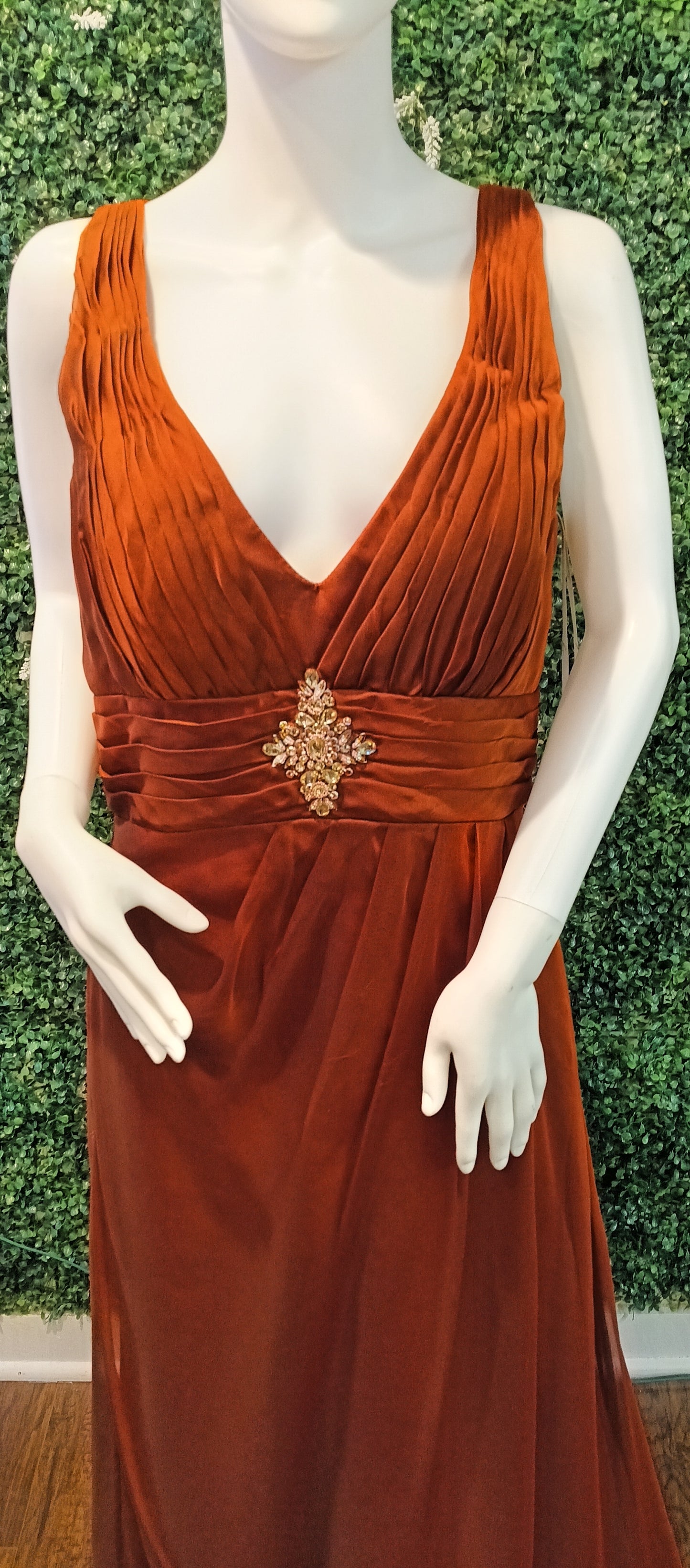 Liz fields burnt orange formal dress