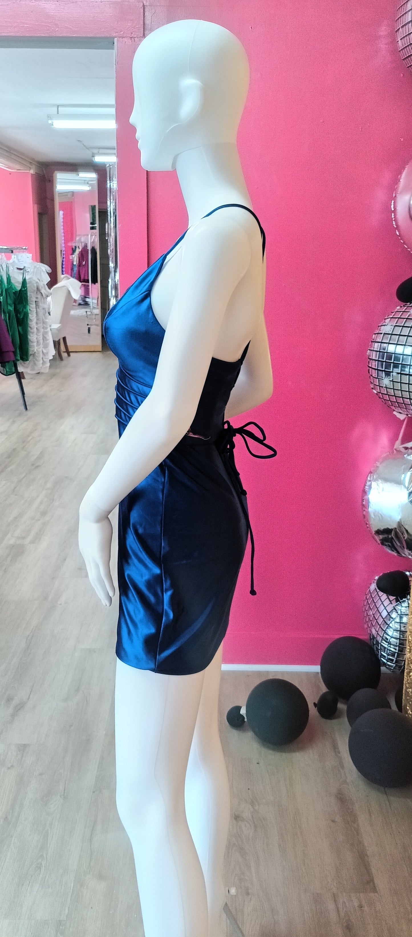 Blondie Notes royal blue mini hoco