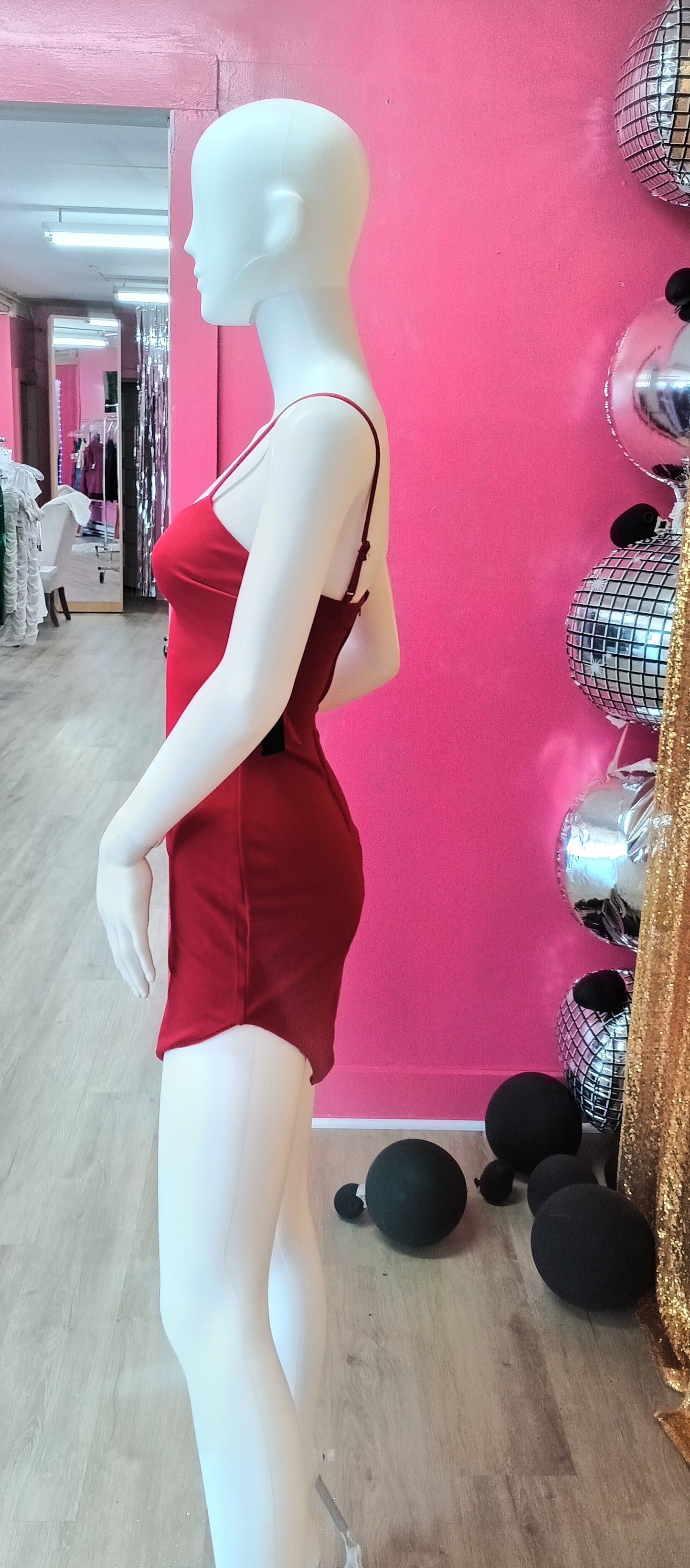 Red mini hoco dress