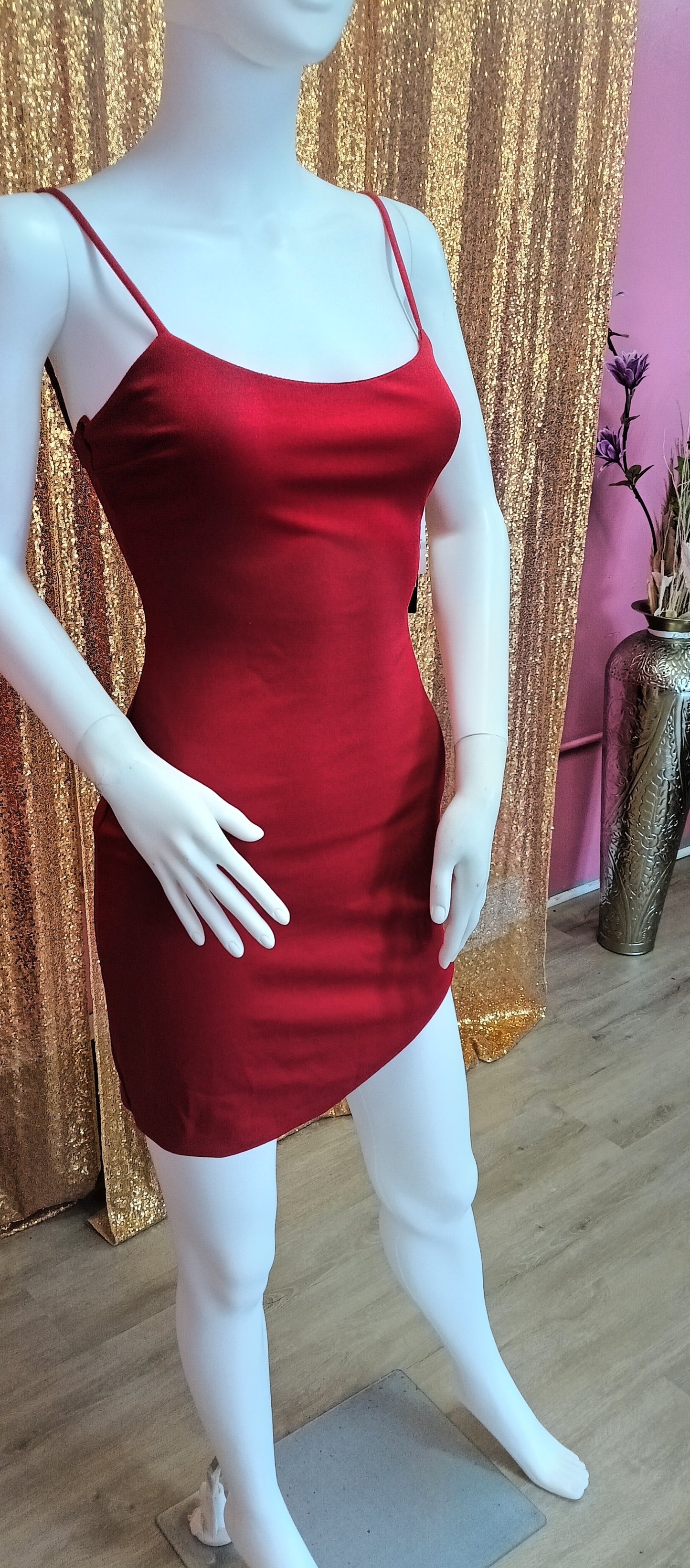 Red mini hoco dress
