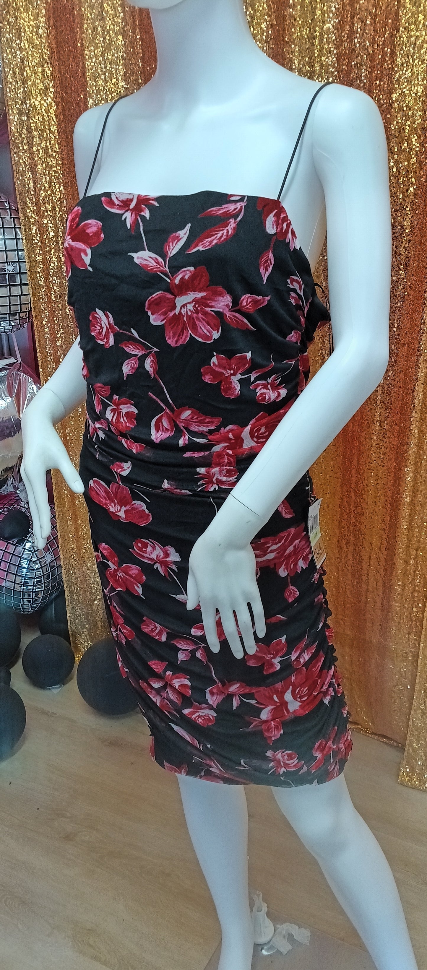 Plus size floral body con mini