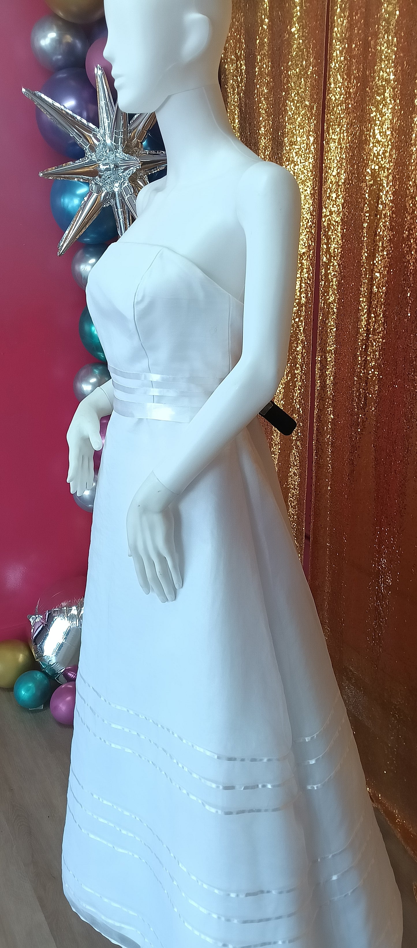 David's bridal chiffon satin ball gown