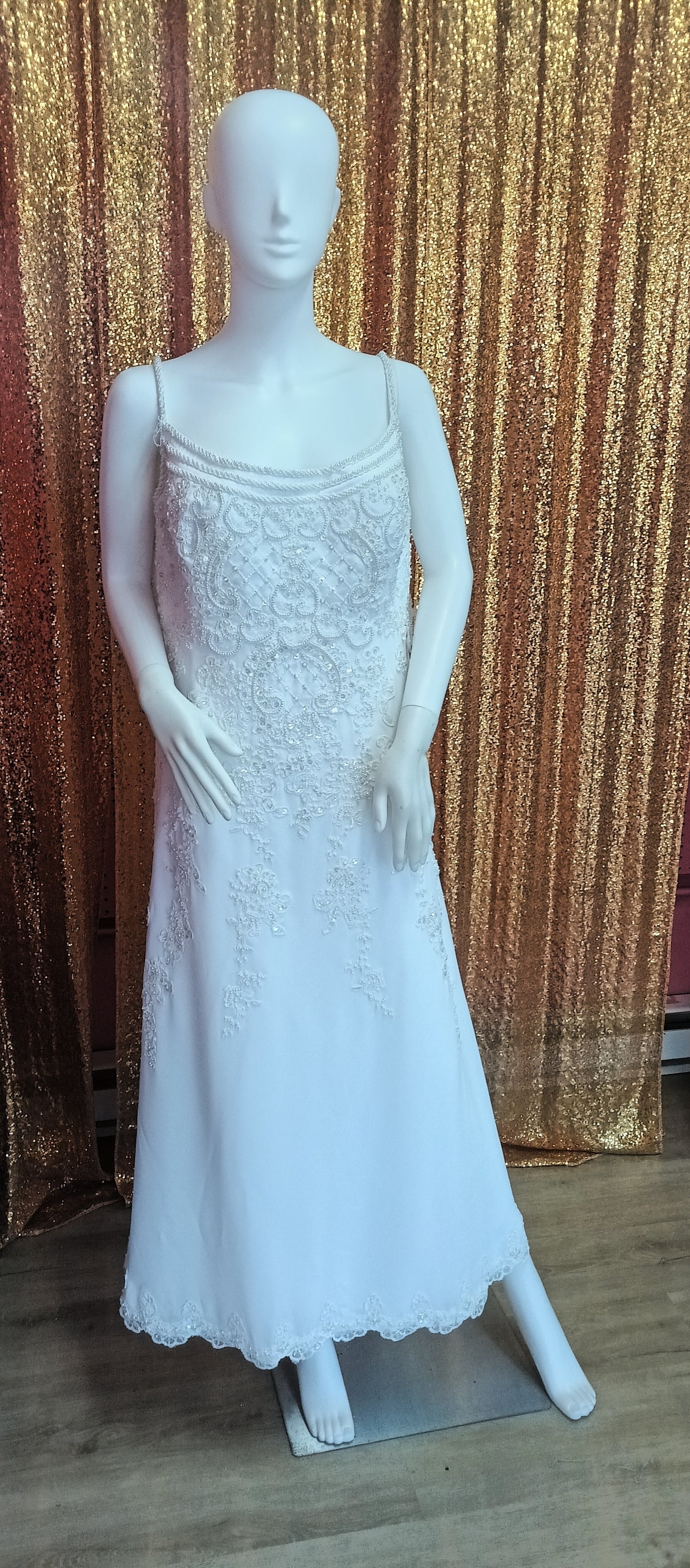oleg cassini beaded wedding dress