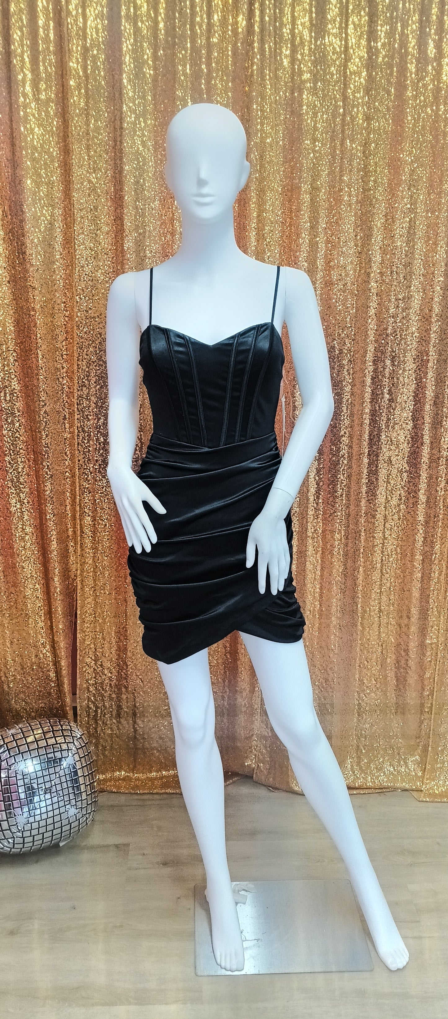 Black Satin Corset Hoco