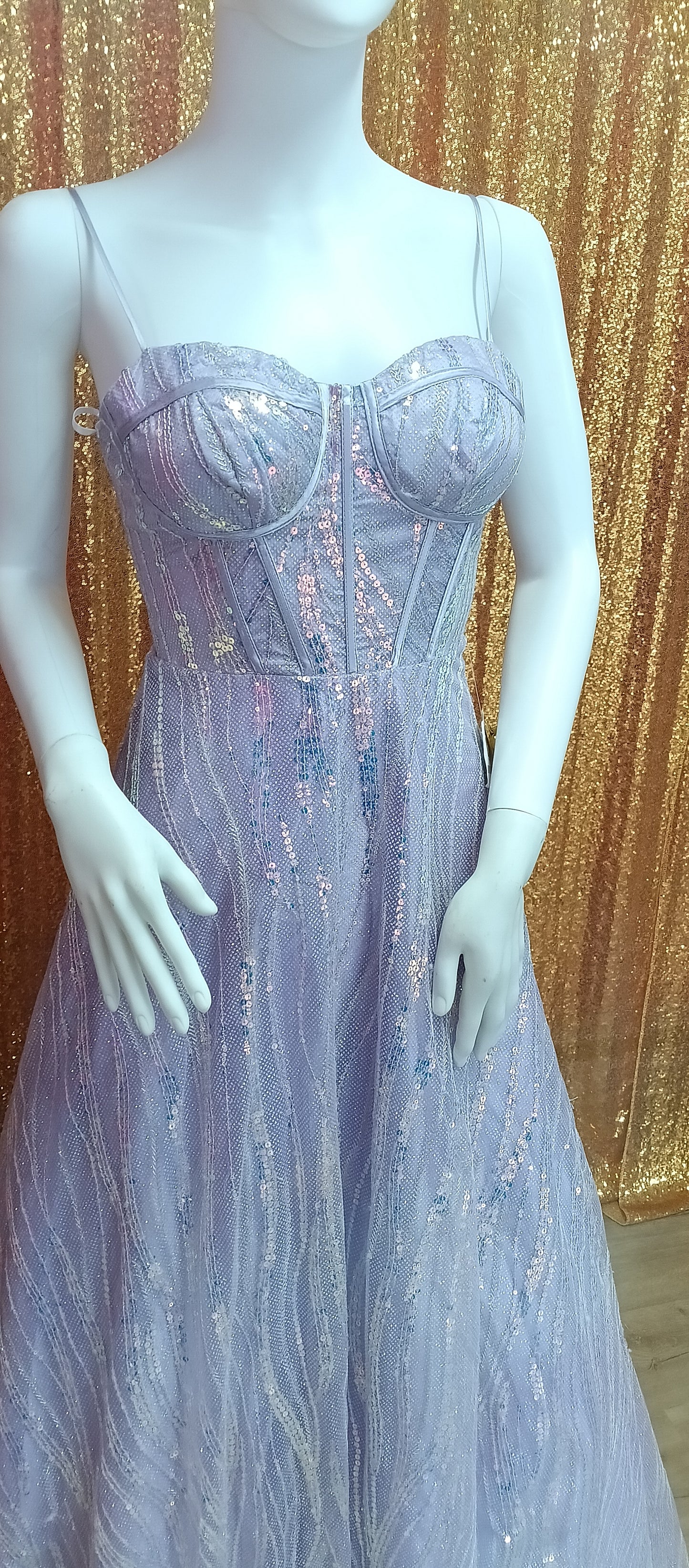Say yes to the prom dress lilac sequin ball gown