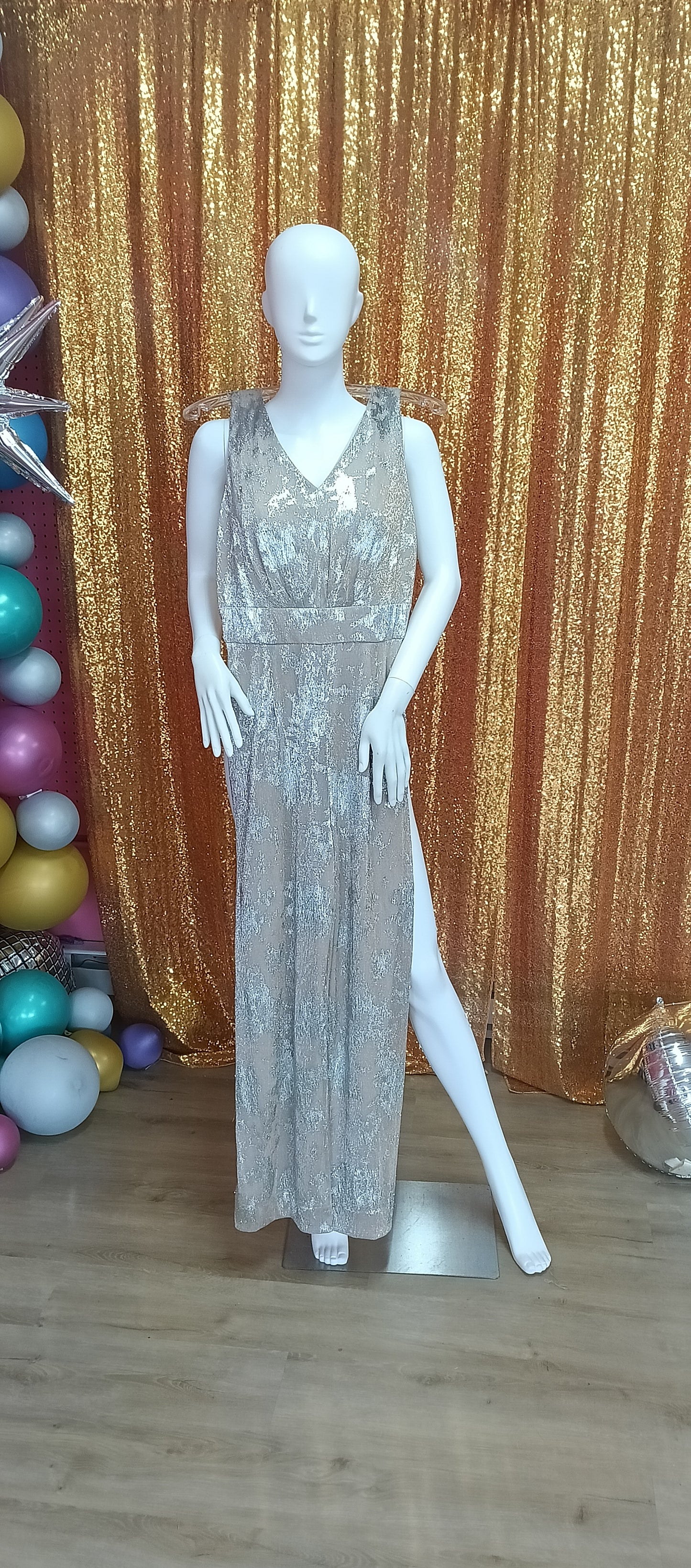 Tahari collection gold jumpsuit