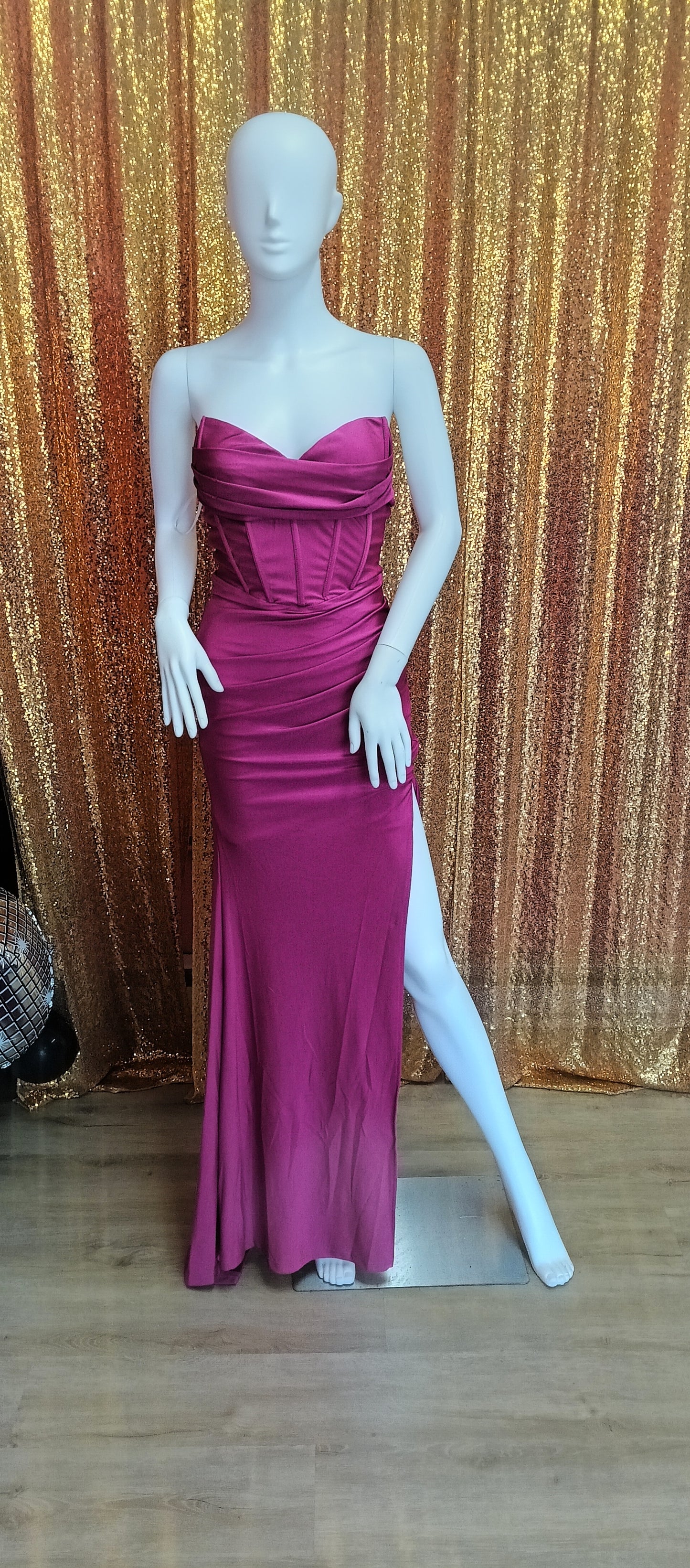 2025 Hot Pink Satin Couture