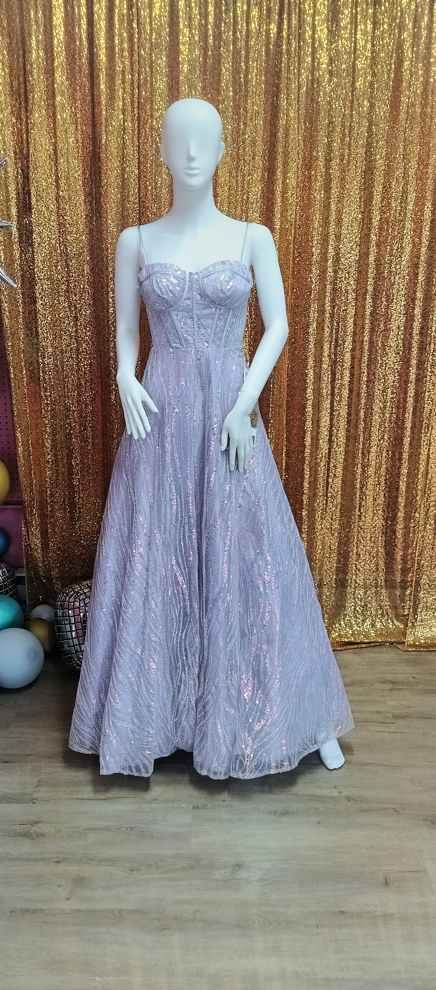 Say yes to the prom dress lilac sequin ball gown