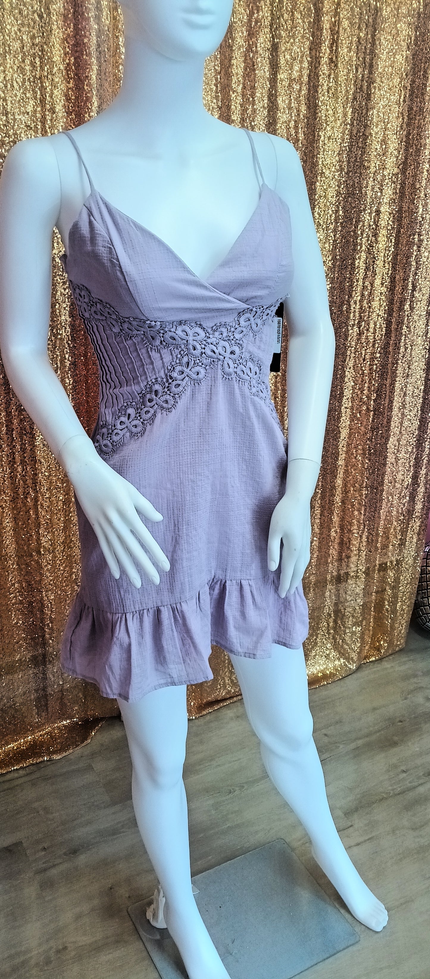 Spaghetti strap lilac chiffon