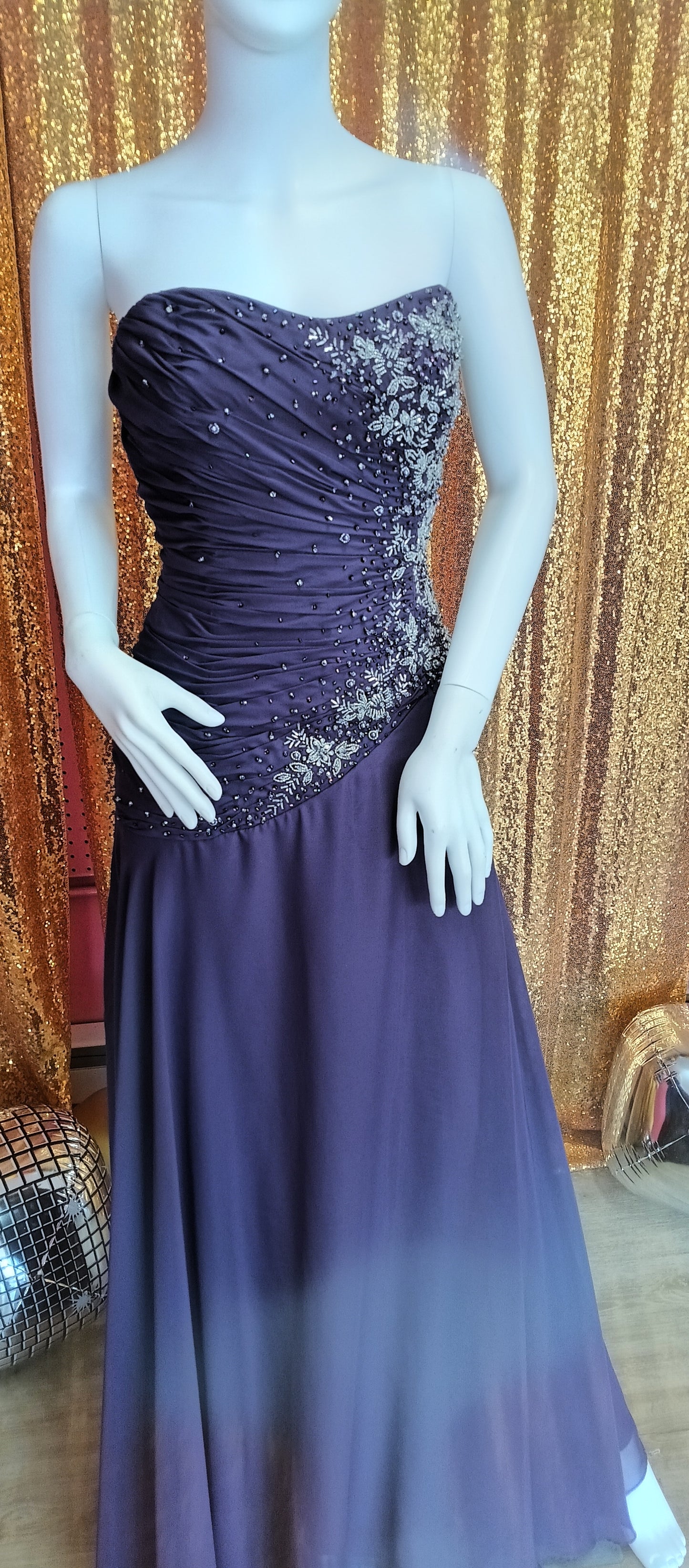 Caterina collection purple formal dress