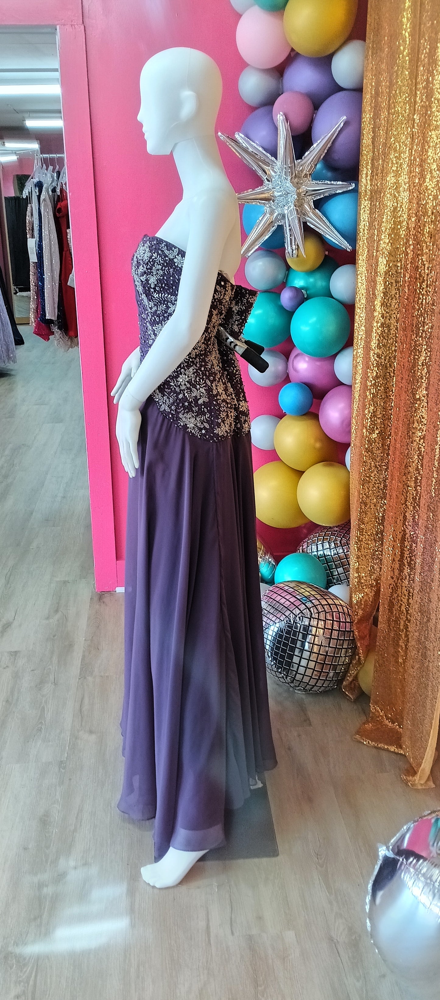 Caterina collection purple formal dress
