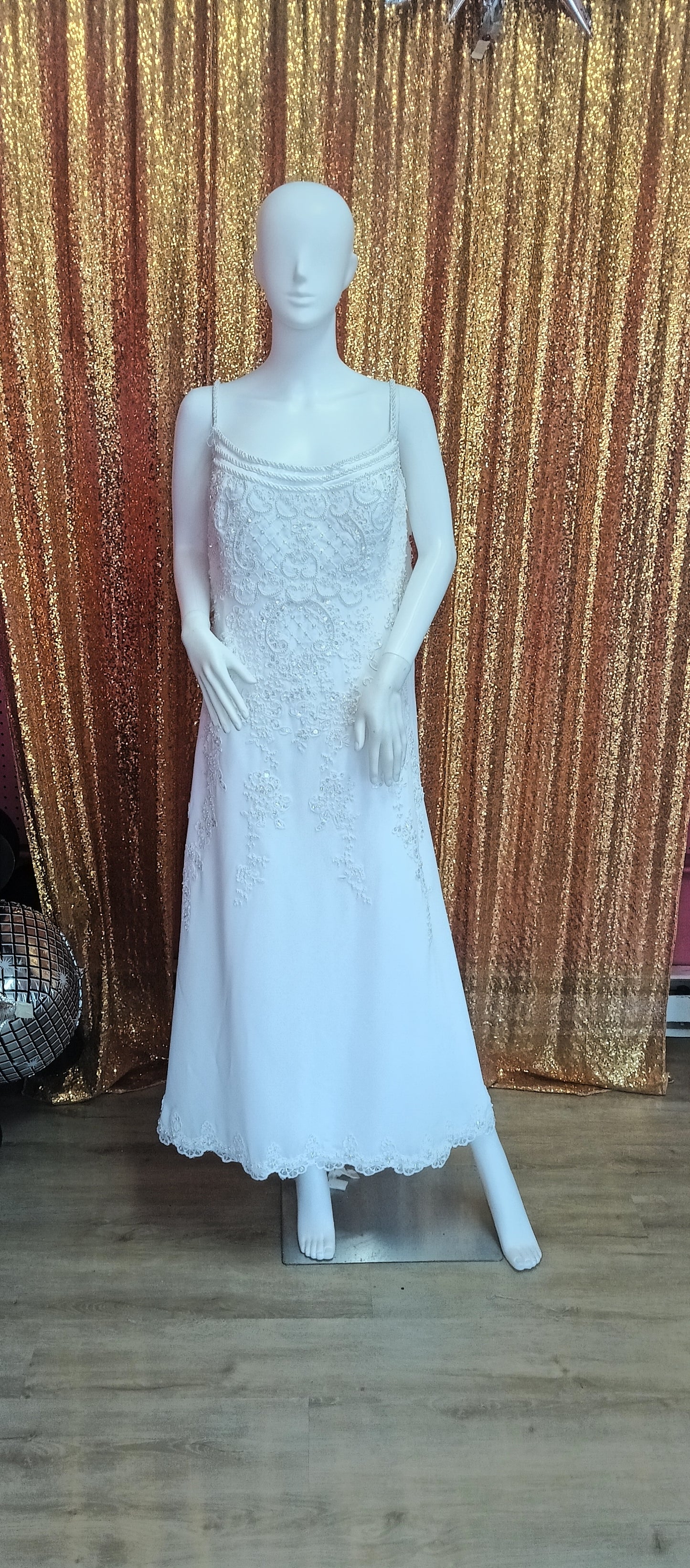 oleg cassini beaded wedding dress