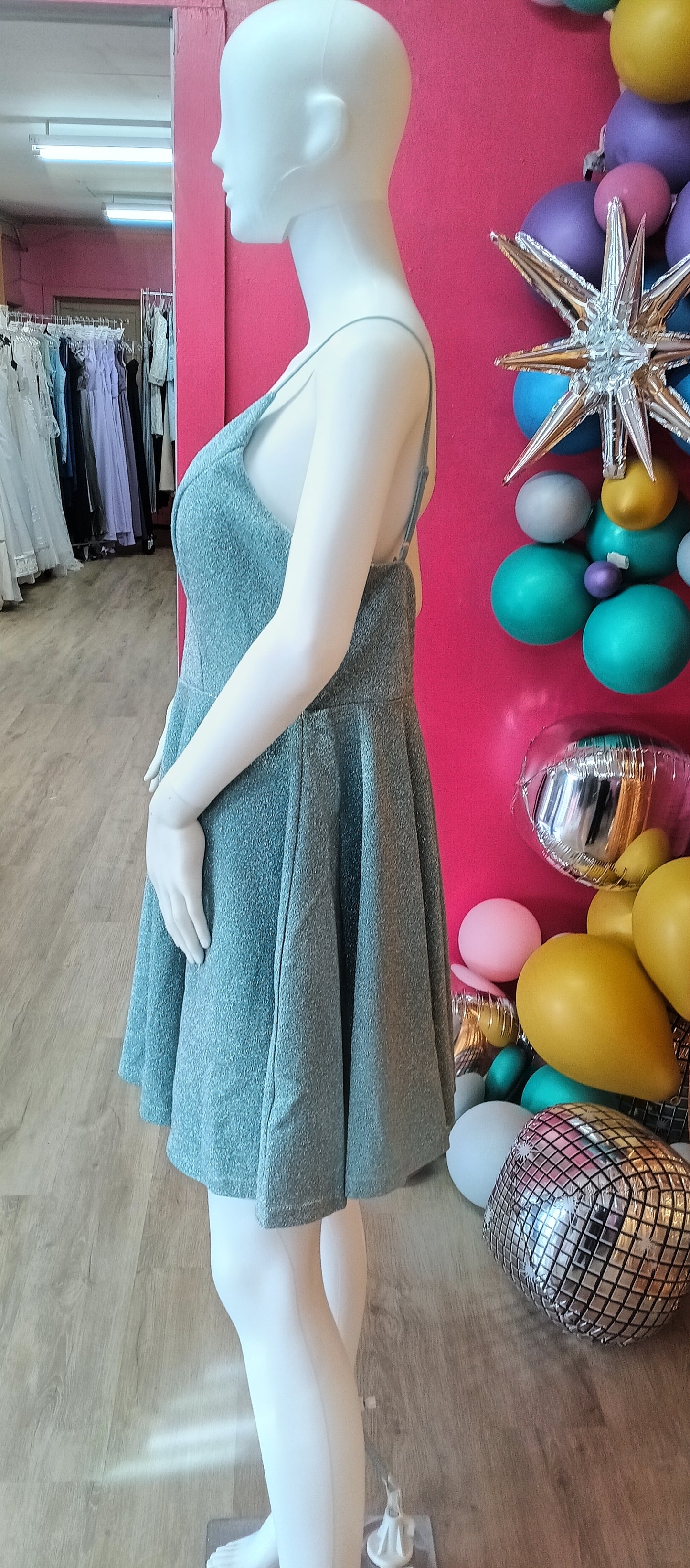 Baby blue sweetheart fit and flare