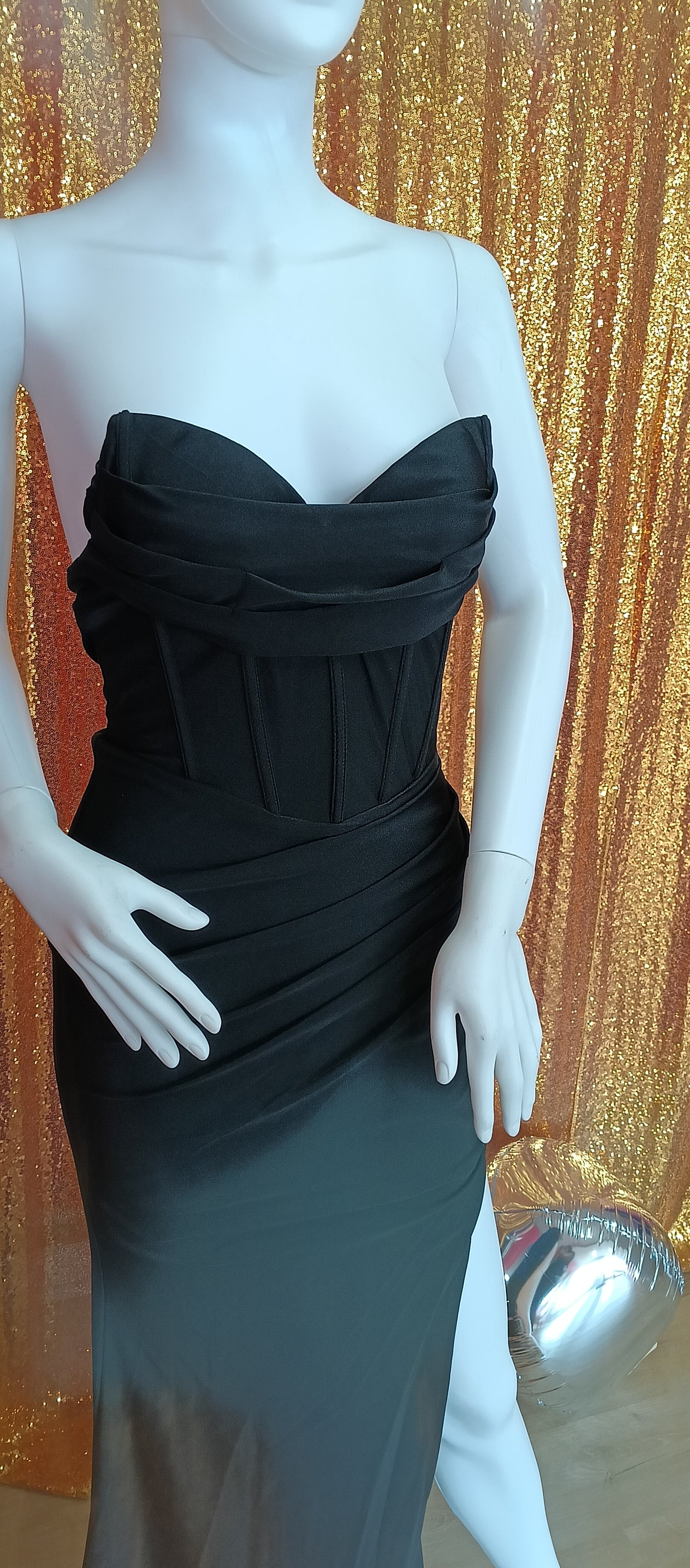 2025 Black Satin Couture