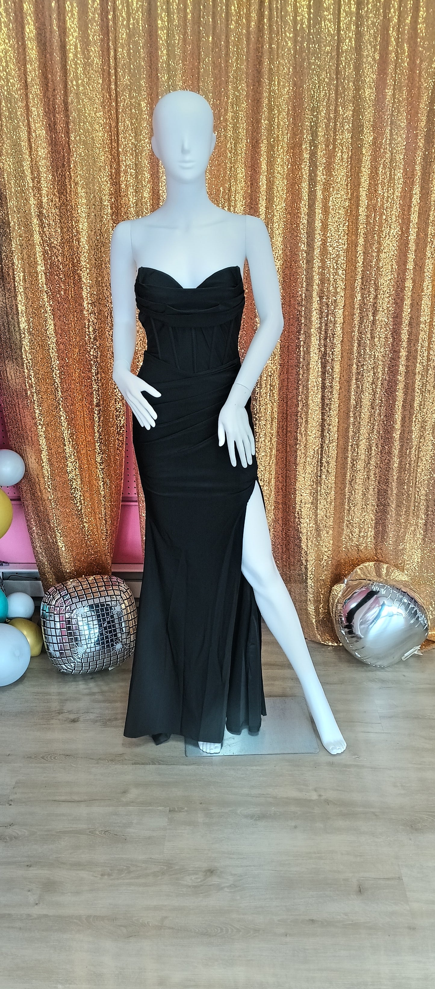 2025 Black Satin Couture