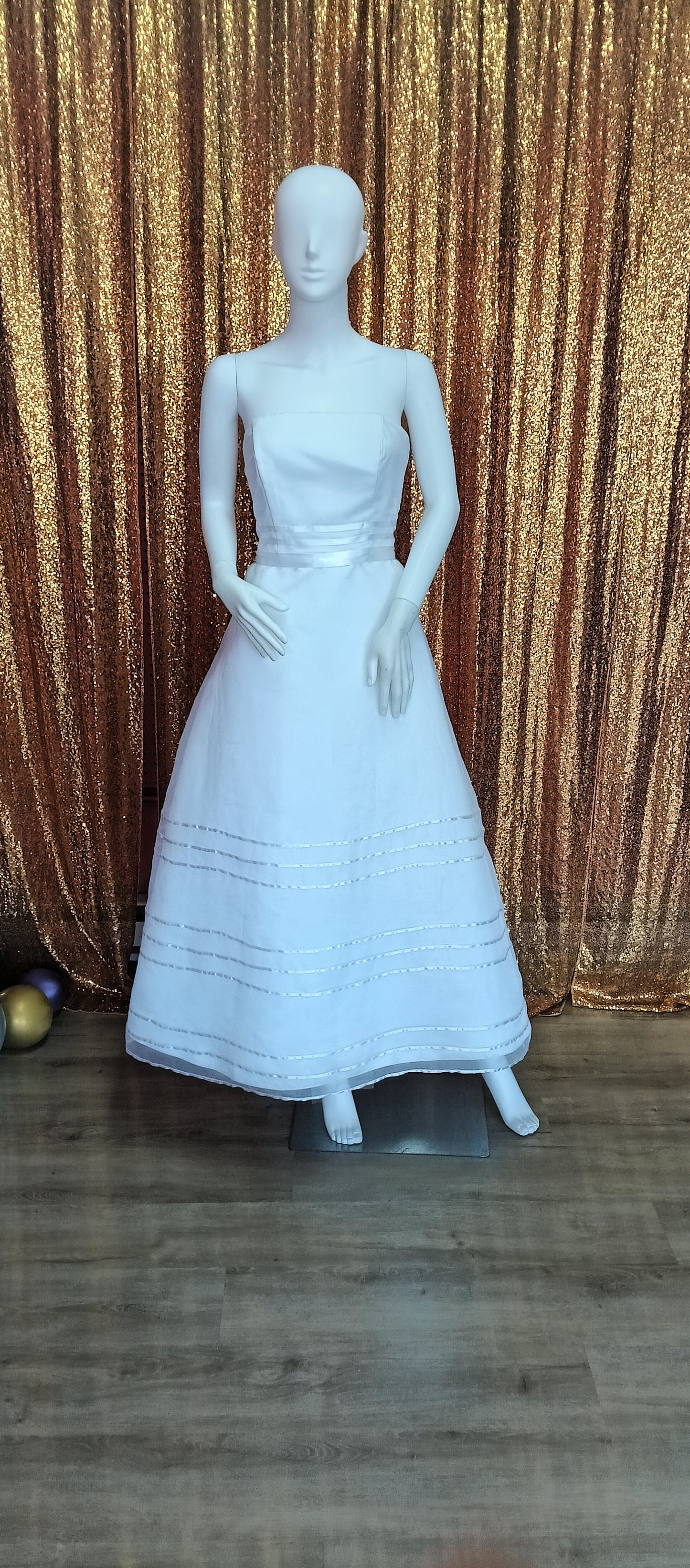 David's bridal chiffon satin ball gown
