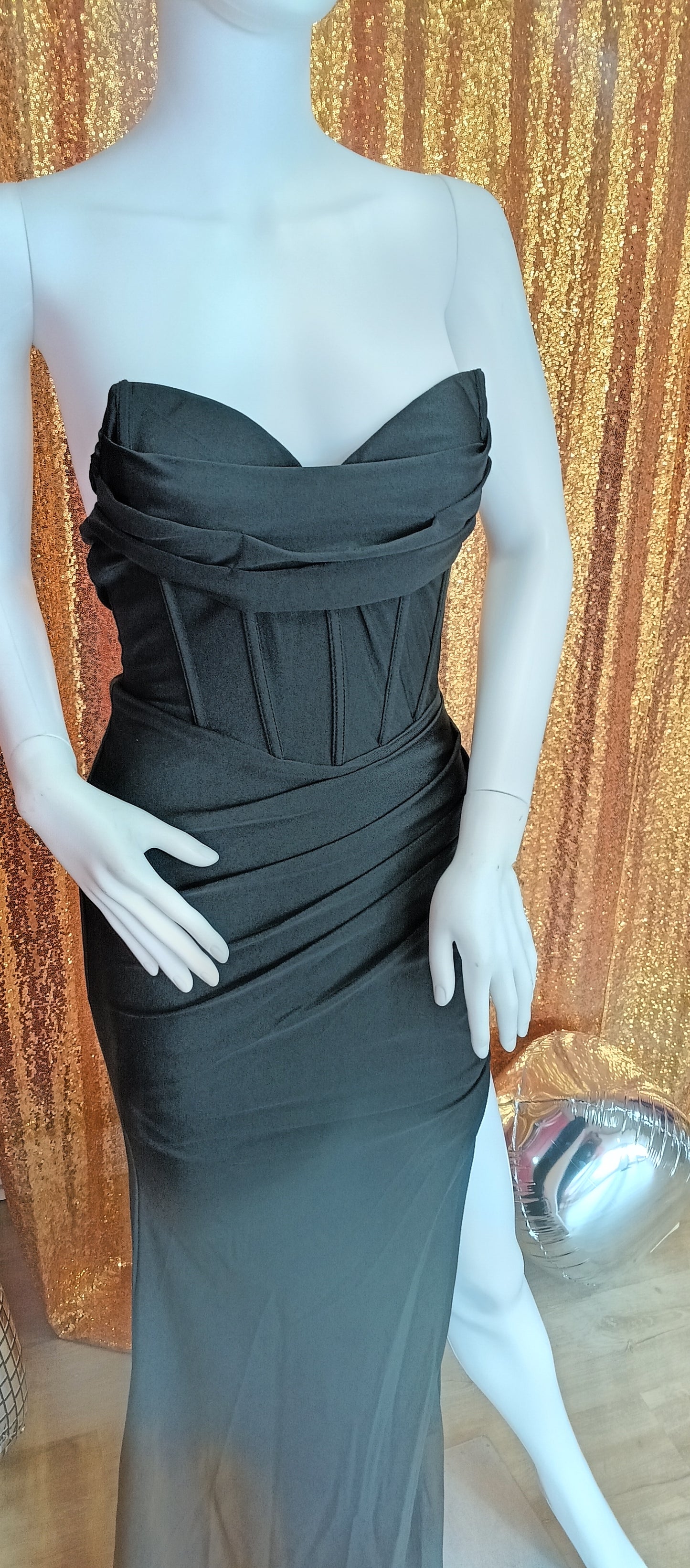 2025 Black Satin Couture