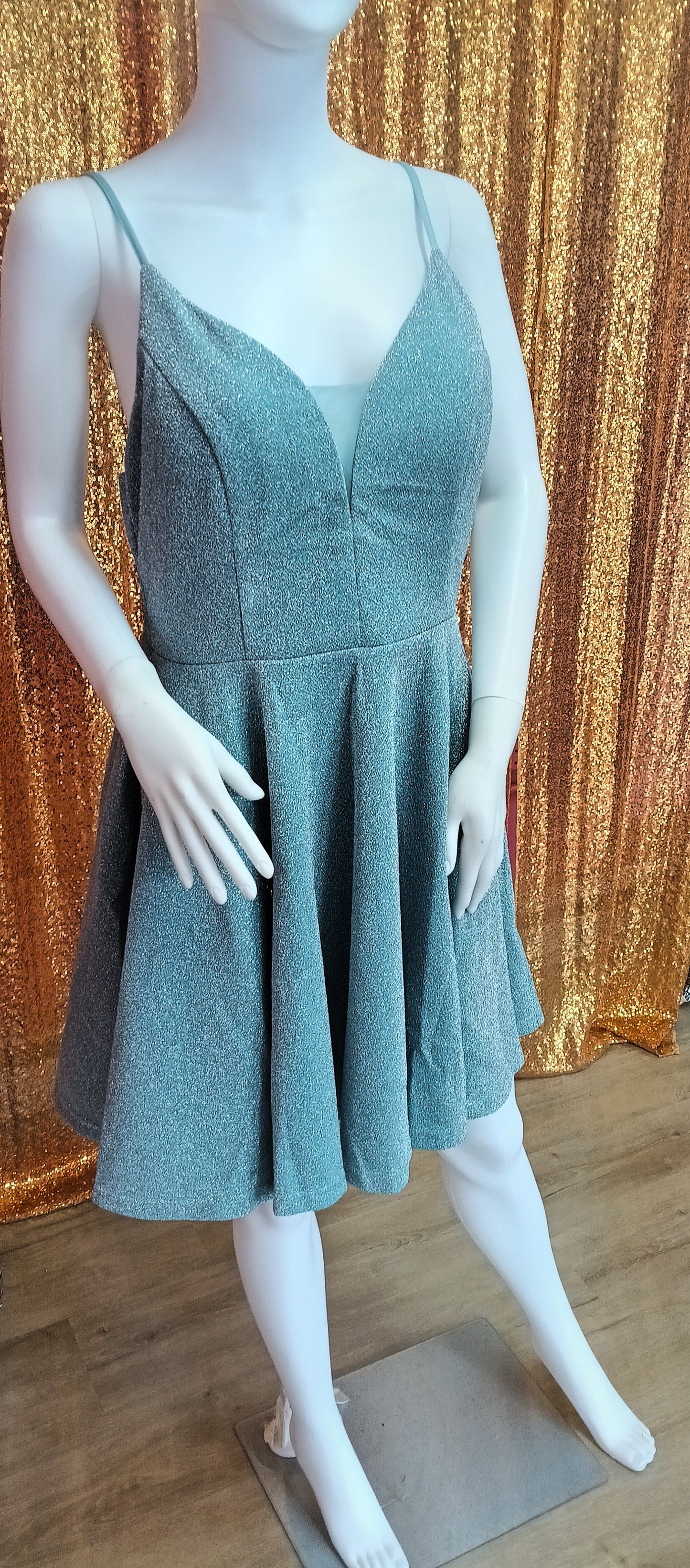Baby blue sweetheart fit and flare
