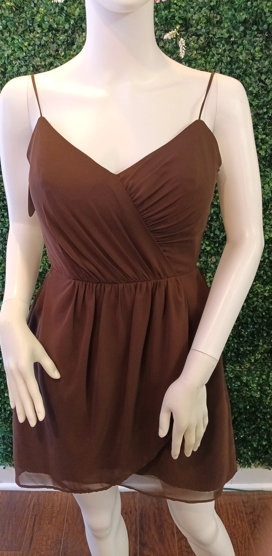 Alfred Angelo Brown sweet heart fit and flare