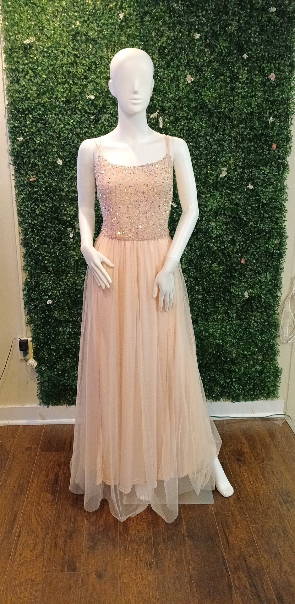 Baby Pink Chiffon Prom Dress