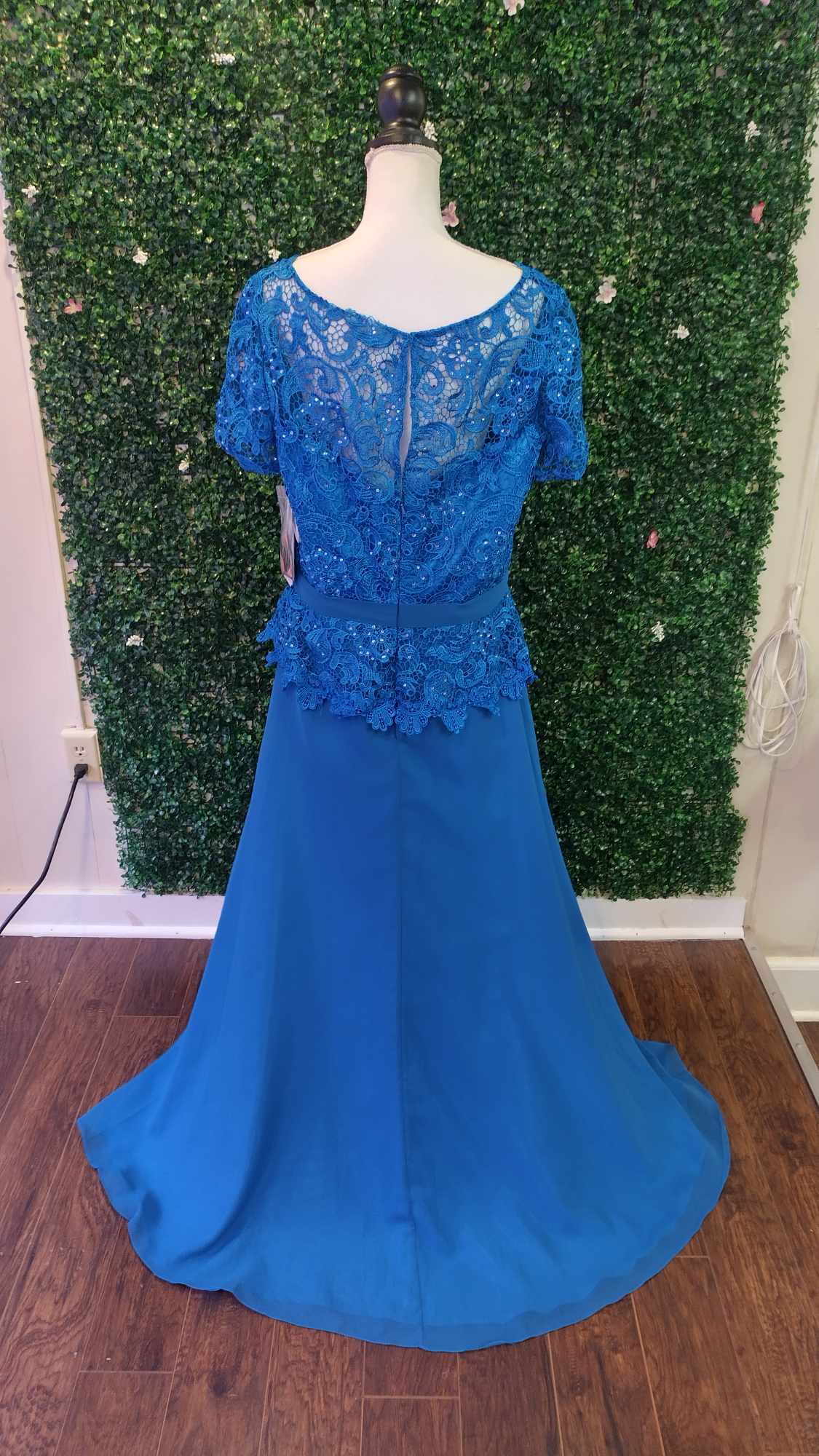 Serena London peacock blue formal dress