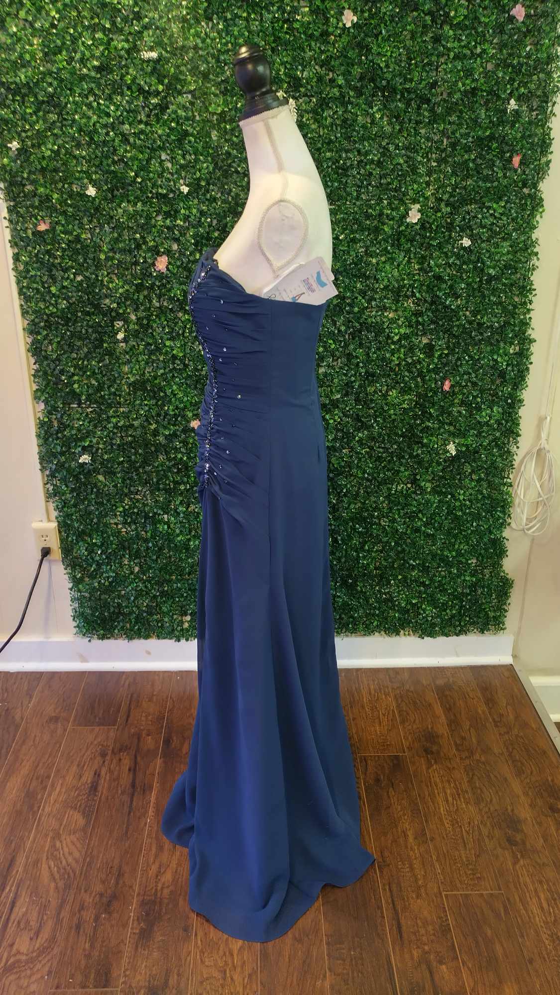 Pretty maids Navy Blue chiffon formal dress