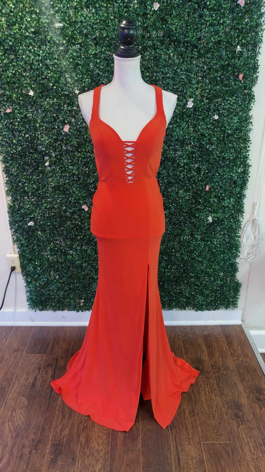 Clarisse Red bodycon formal dress