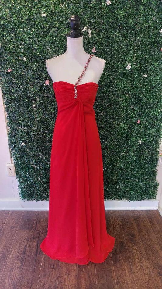 Studio 17 red sweetheart prom dress