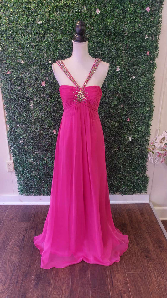 Studio 17 Prom Fuschia Pink Chiffon prom dress