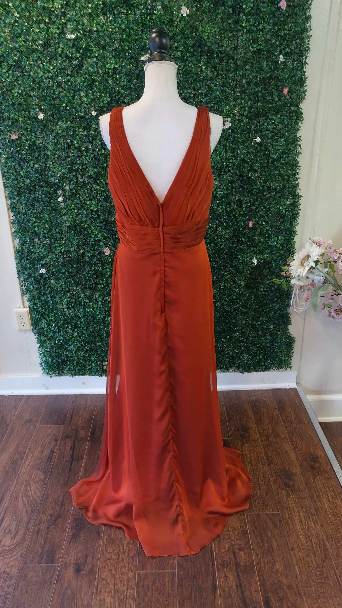 Liz fields burnt orange formal dress