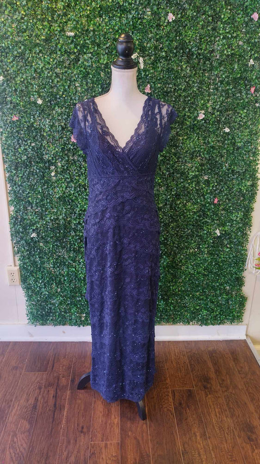 Marina Collection Navy blue lace formal dress