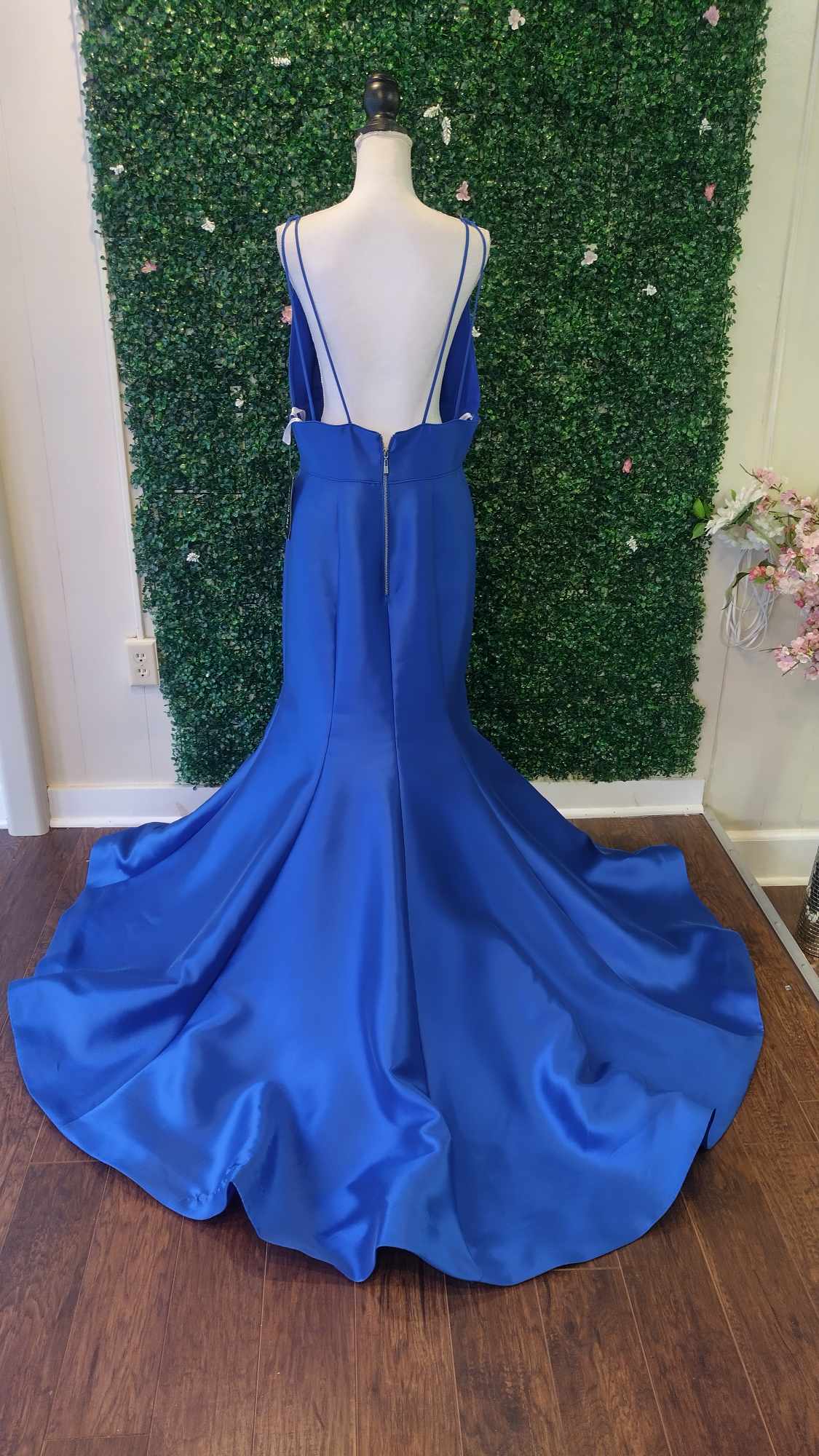 Sherri Hill A-line royal blue mermaid prom dress