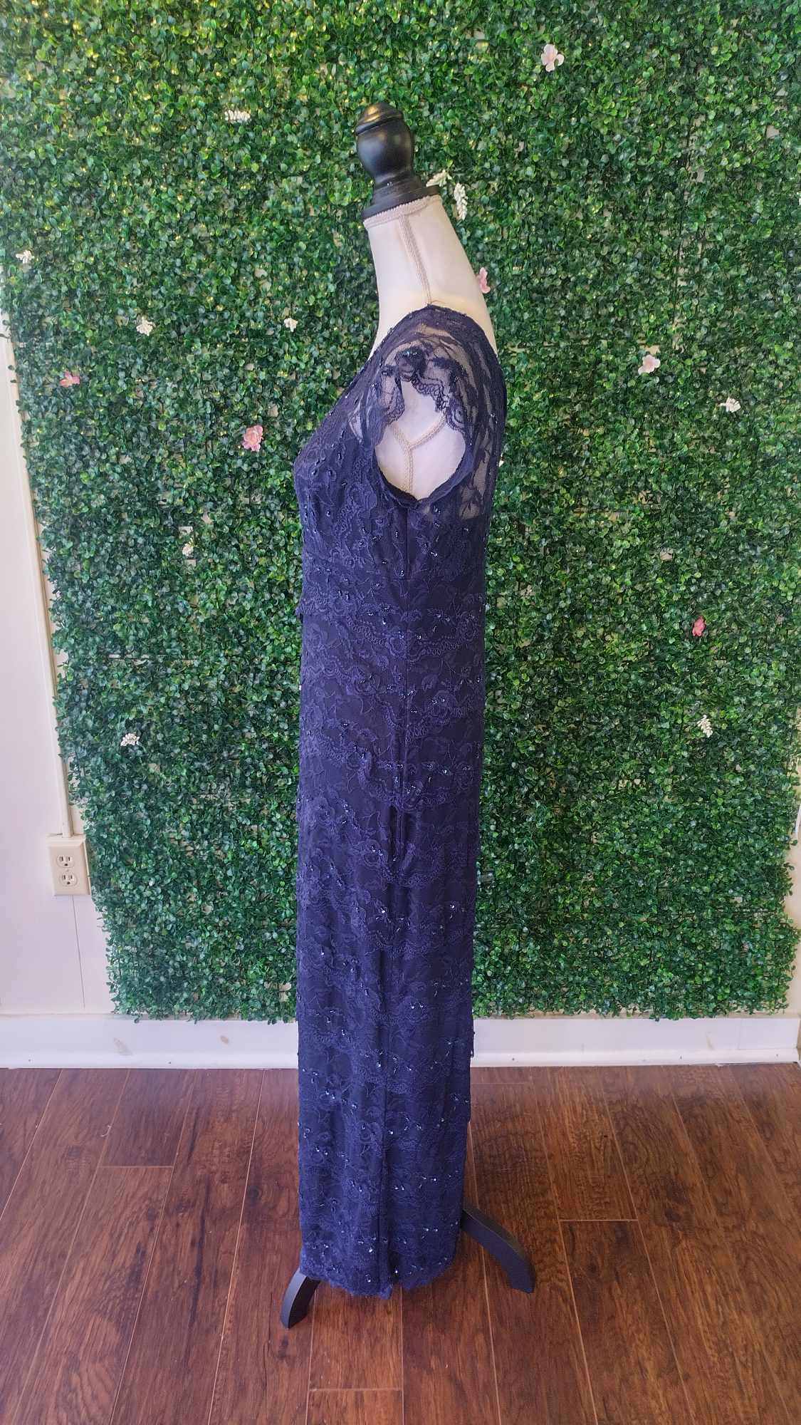 Marina Collection Navy blue lace formal dress