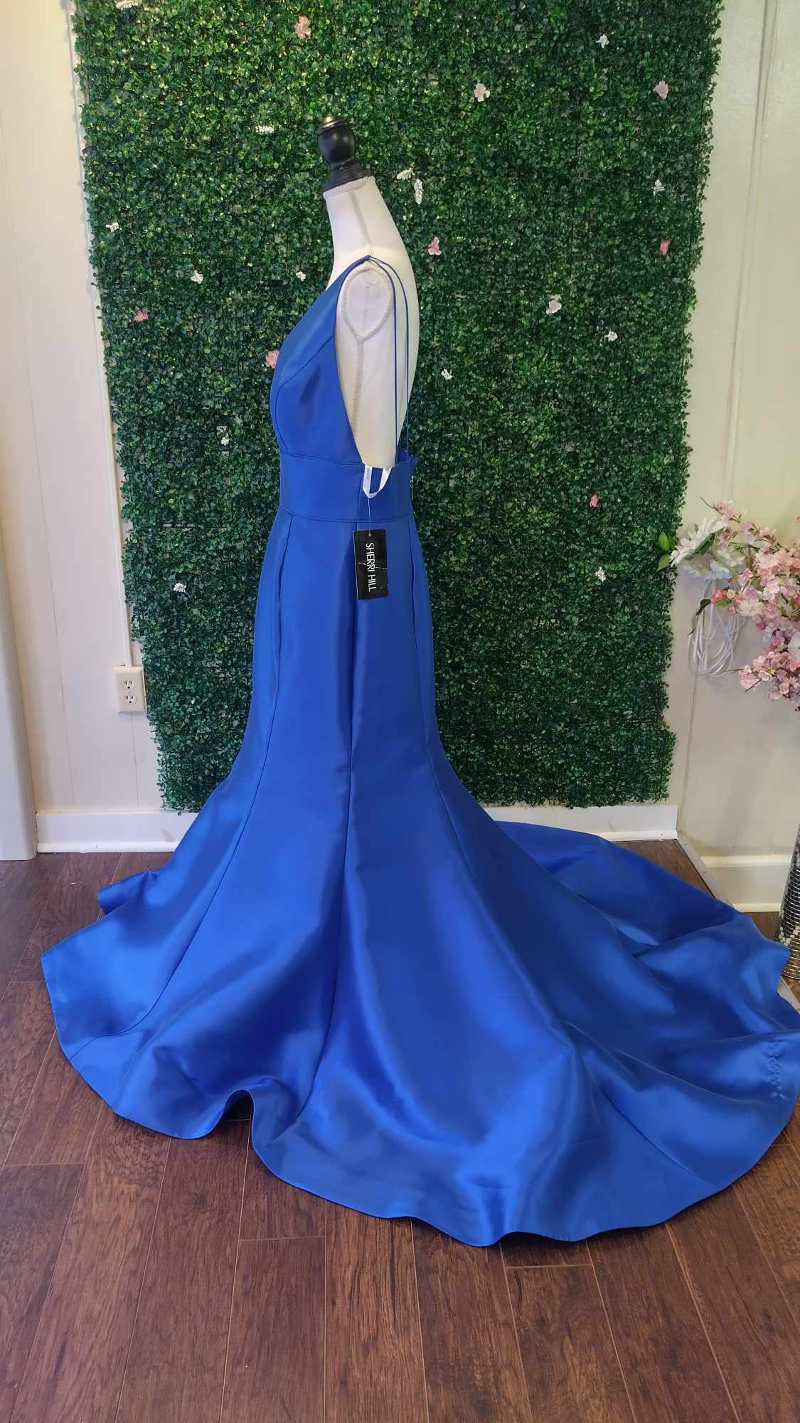 Sherri Hill A-line royal blue mermaid prom dress