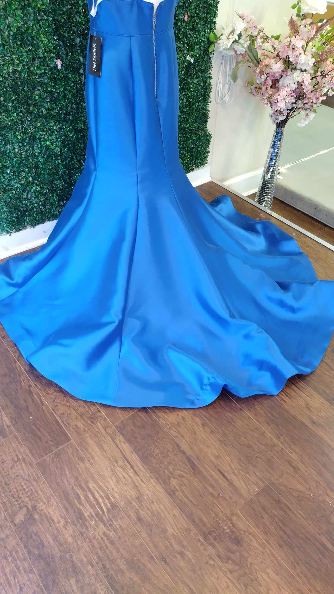 Sherri Hill A-line royal blue mermaid prom dress