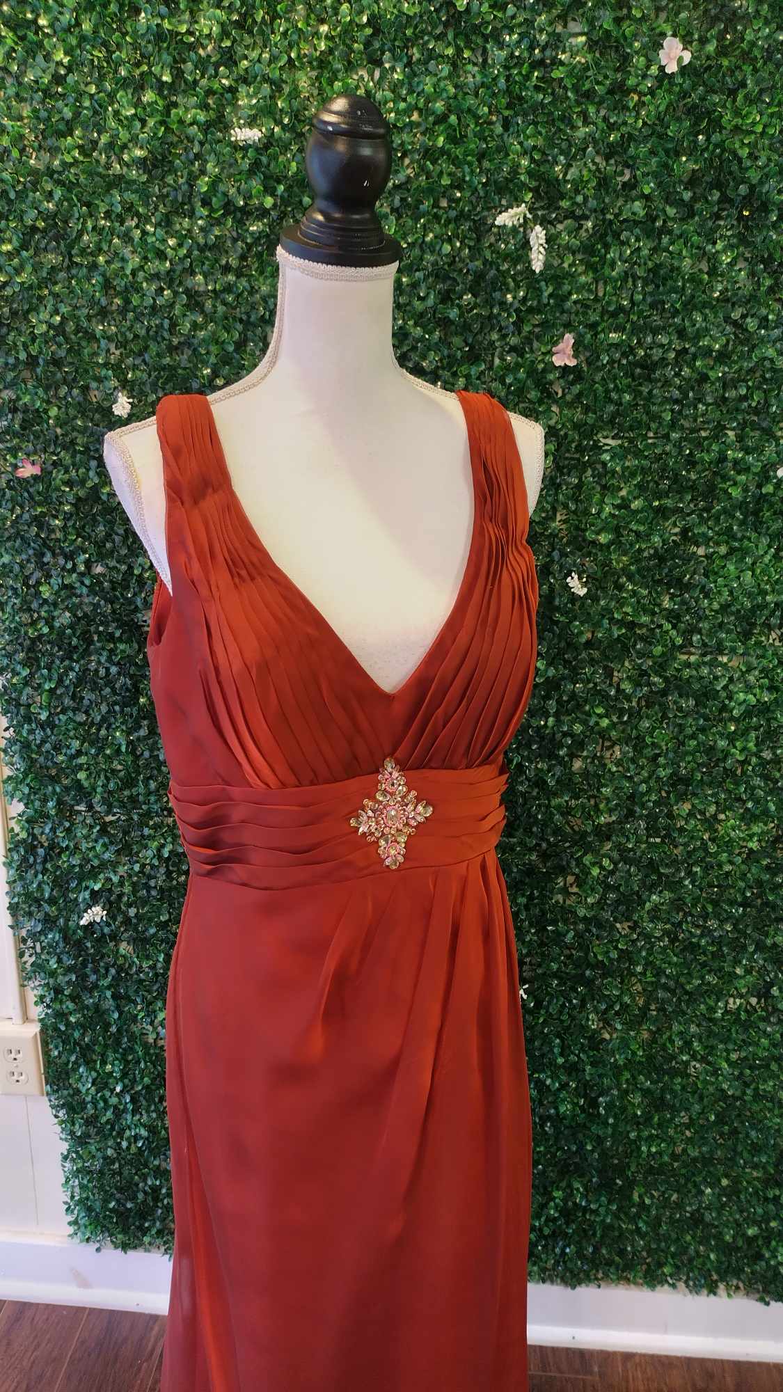 Liz fields burnt orange formal dress