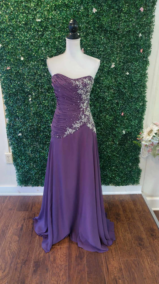 Jordan fashion purple chiffon formal dress