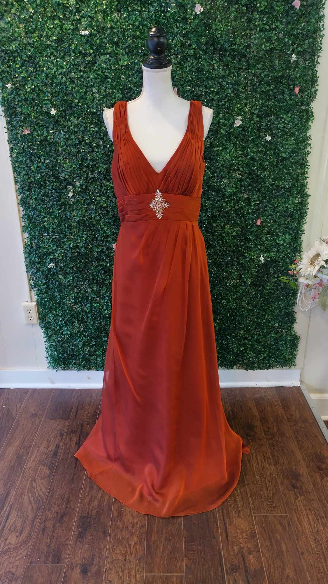 Liz fields burnt orange formal dress