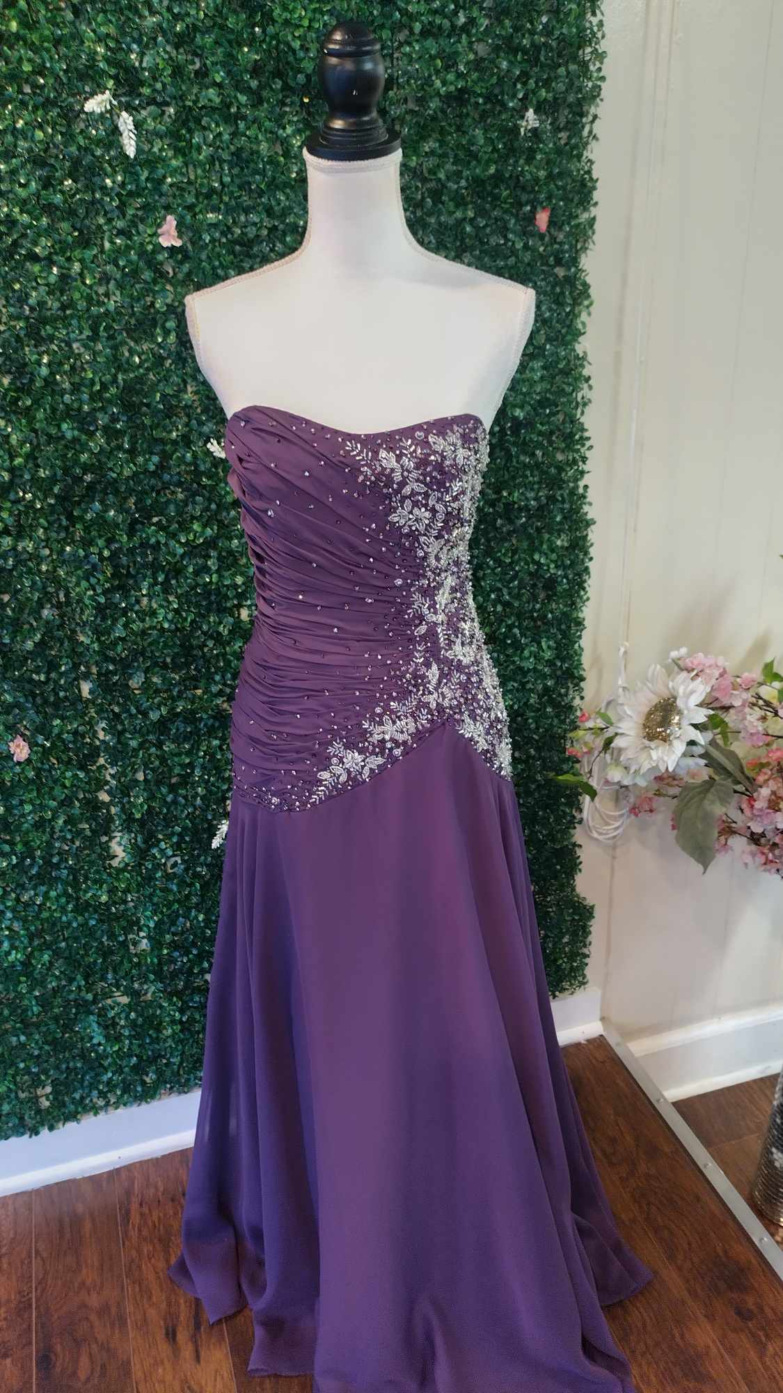 Jordan fashion purple chiffon formal dress