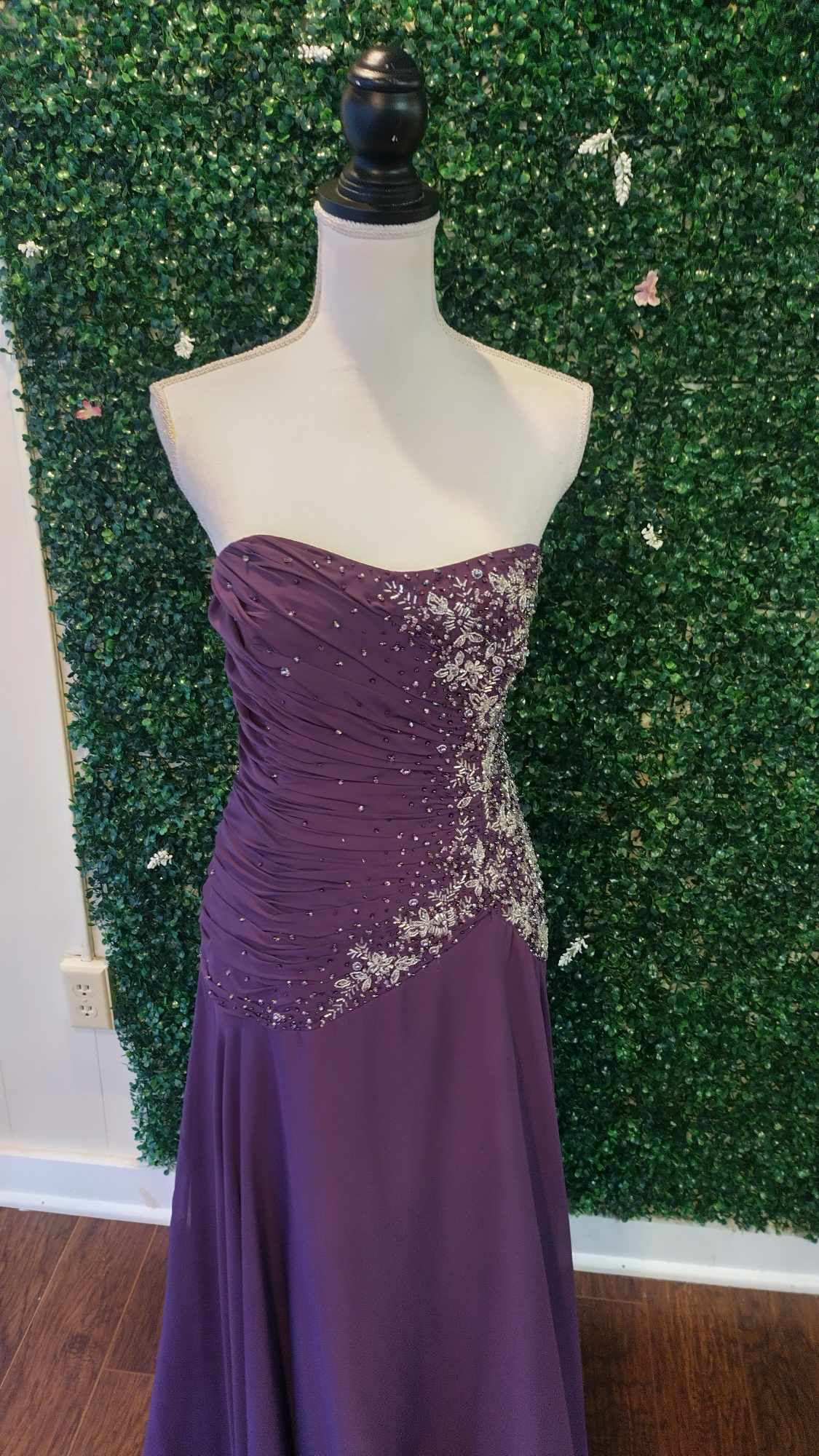 Jordan fashion purple chiffon formal dress