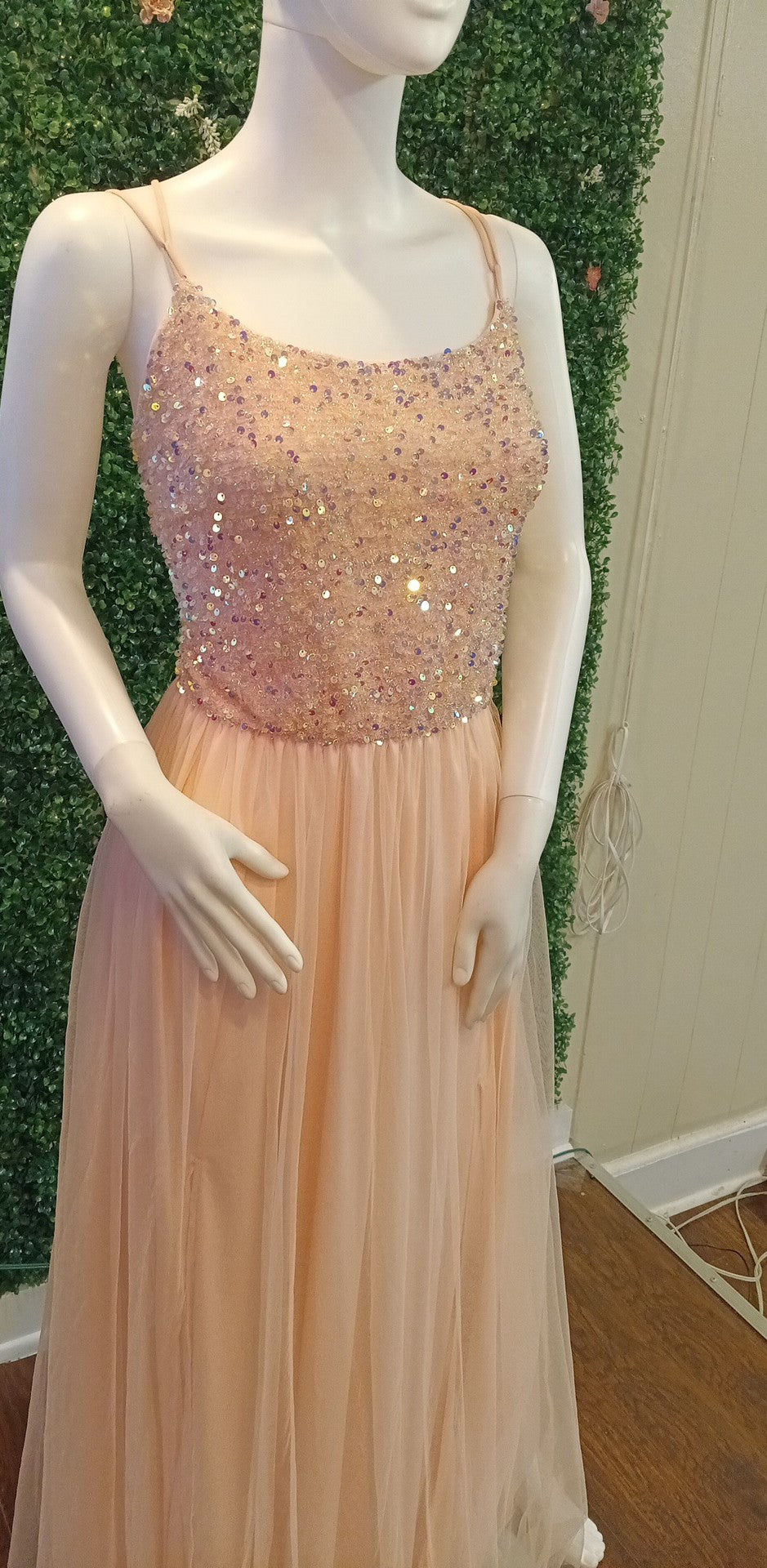 Baby Pink Chiffon Prom Dress