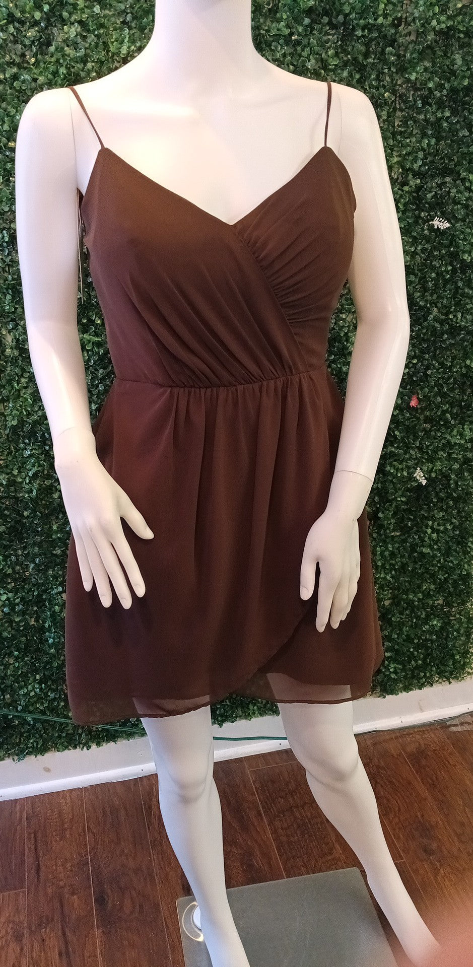 Alfred Angelo Brown sweet heart fit and flare