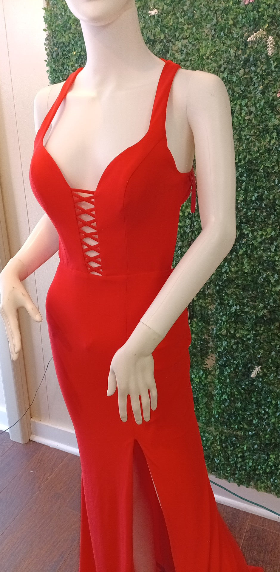 Clarisse Red bodycon formal dress