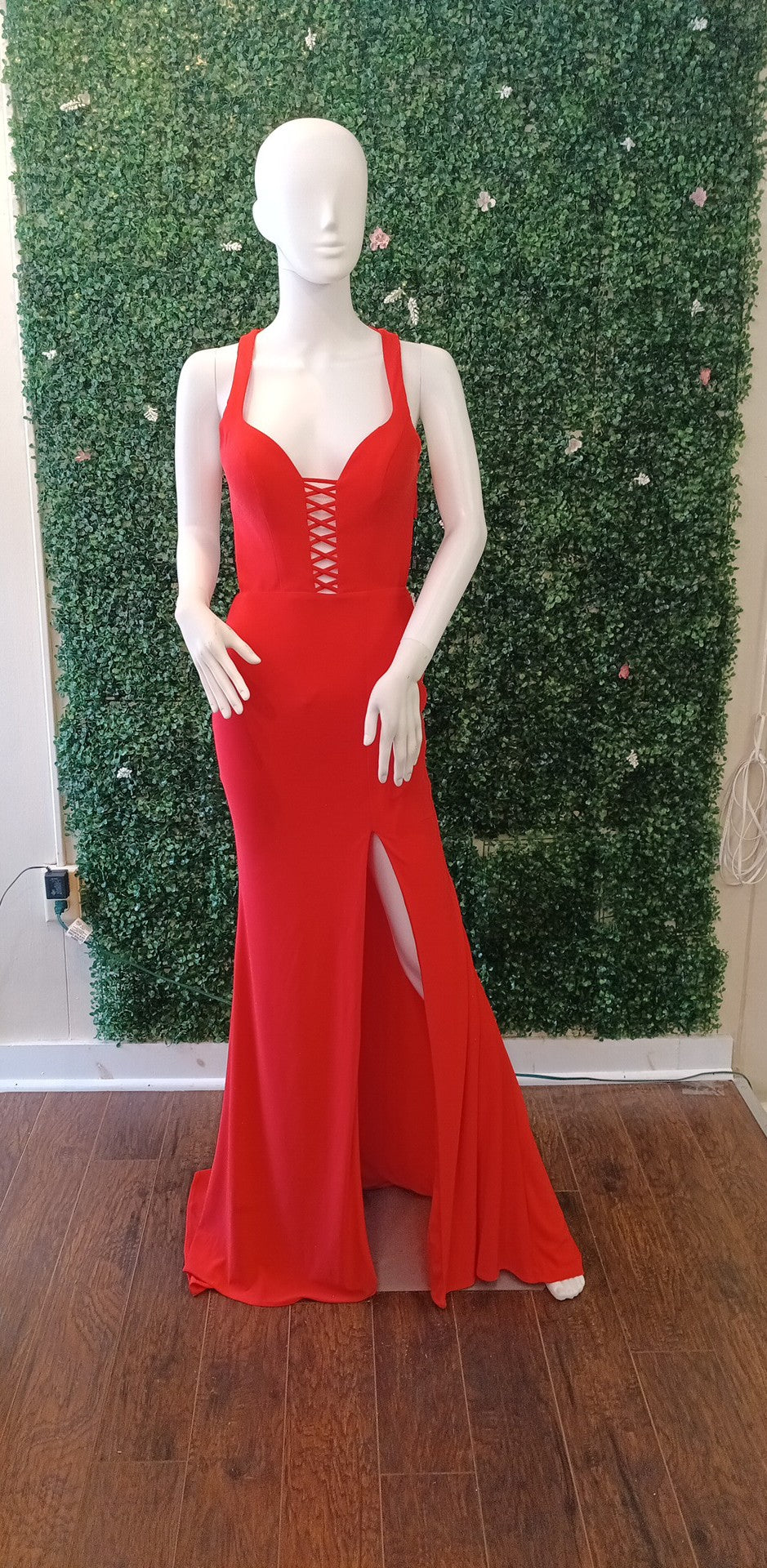 Clarisse Red bodycon formal dress