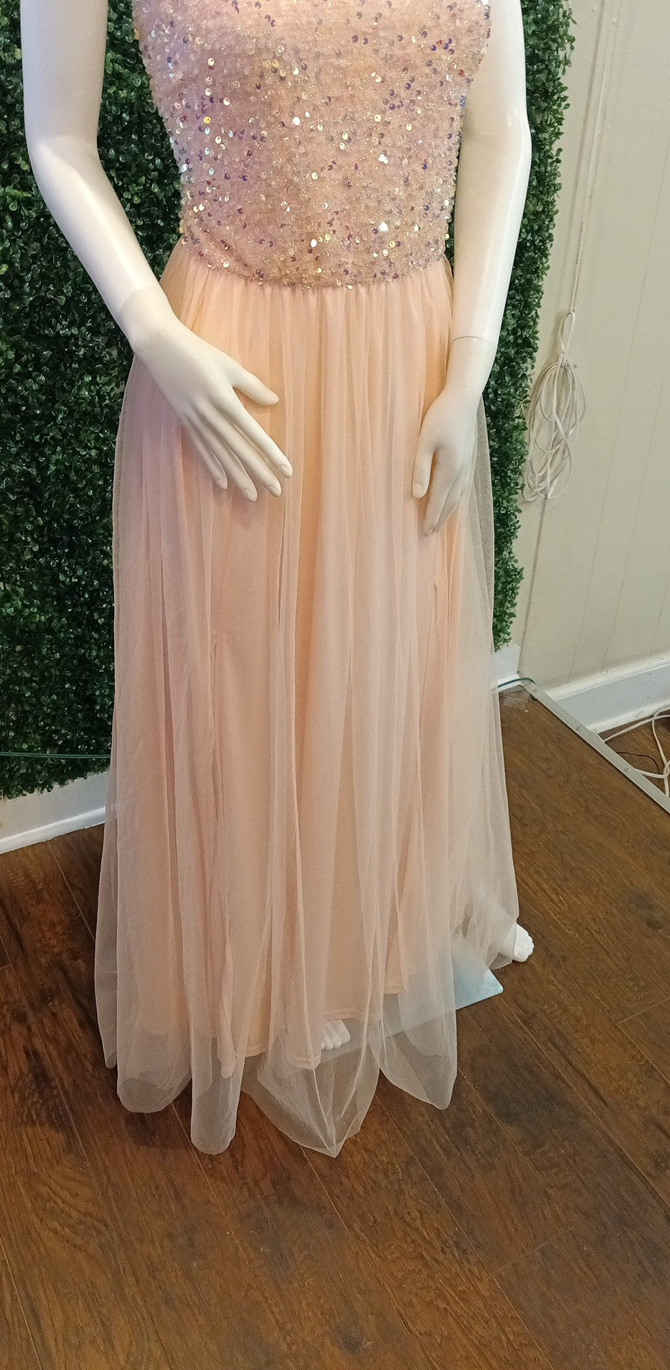 Baby Pink Chiffon Prom Dress