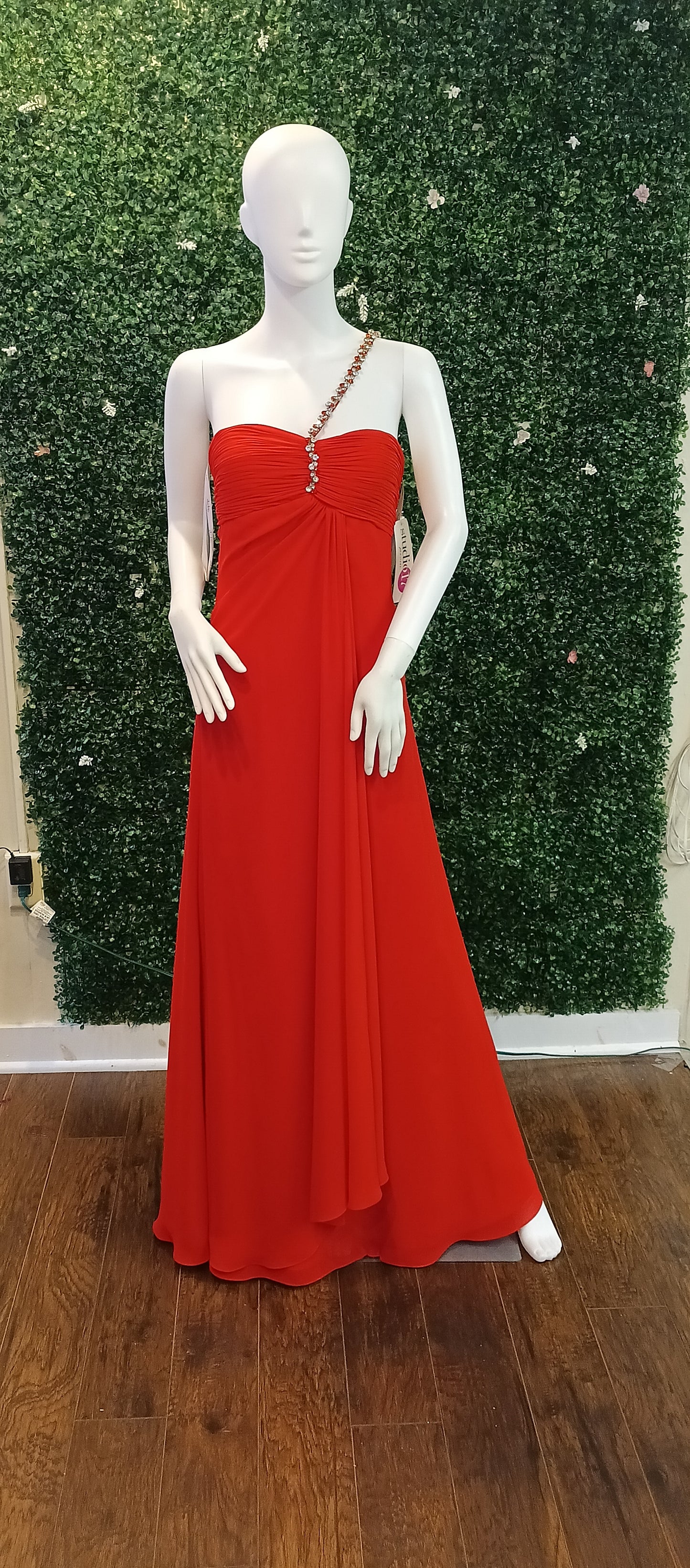 Studio 17 red sweetheart prom dress